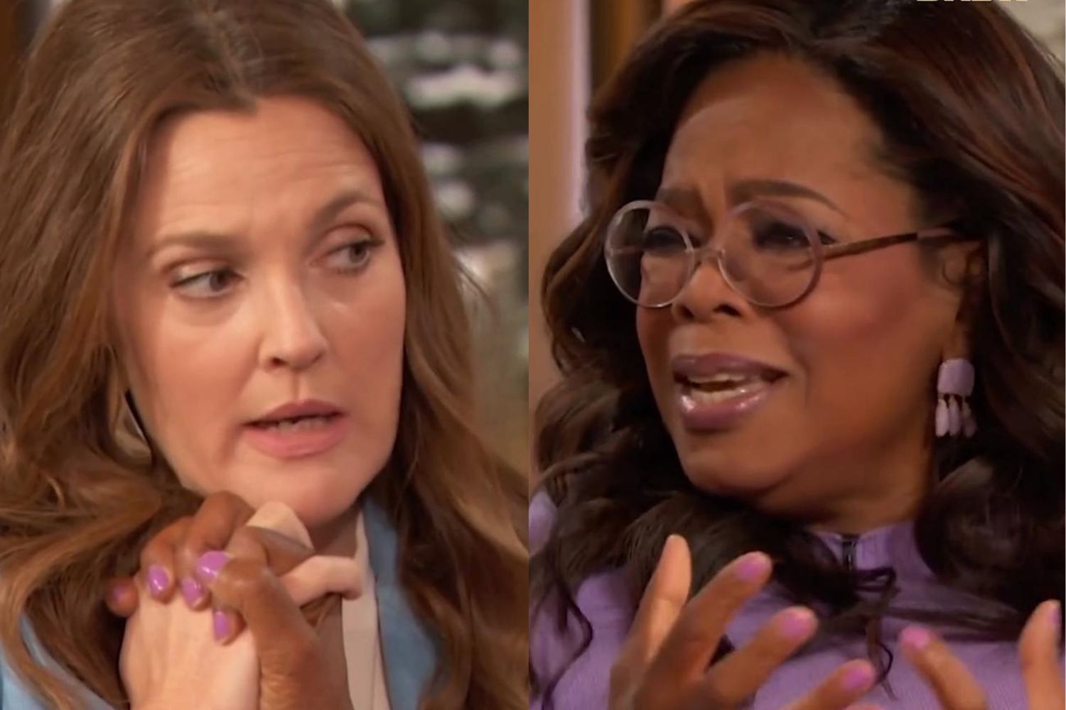 Oprah Winfrey appeared on Drew Barrymore's chat show, and fans claimed Winfrey appeared “uncomfortable” with Barrymore’s behaviour. Photo / TikTok