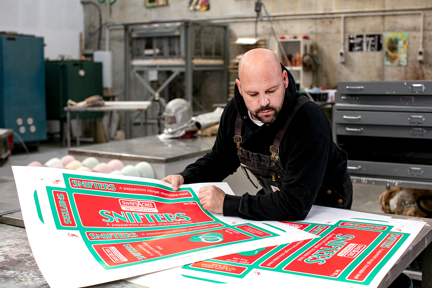 Simon also works on fine-art screen prints. Photo / Babiche Martens