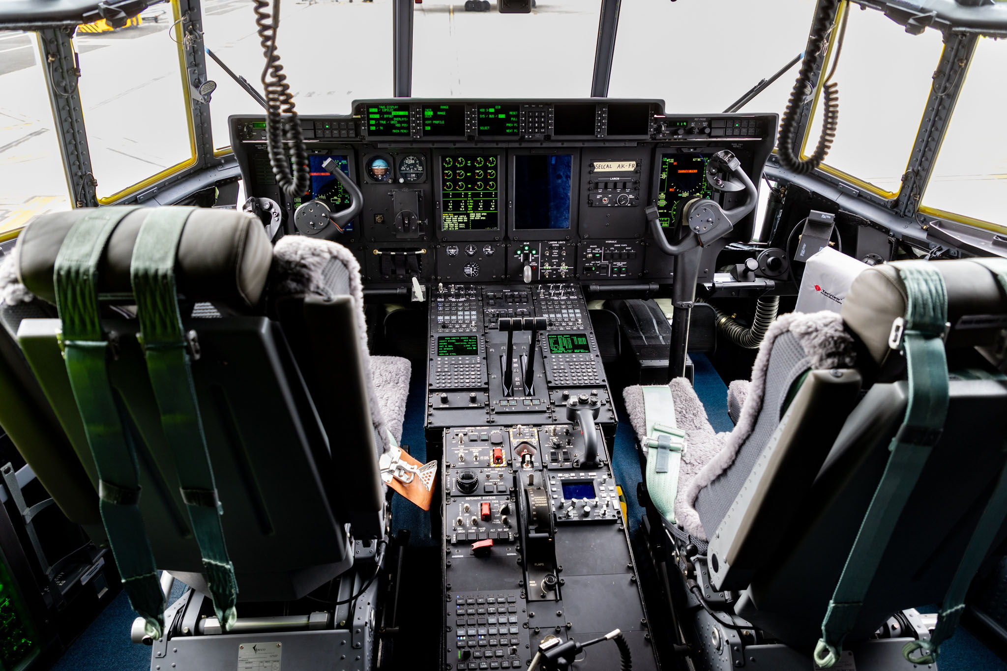 The cockpit in the Lockheed Martin C-130J Hercules. Photo / Michael Craig