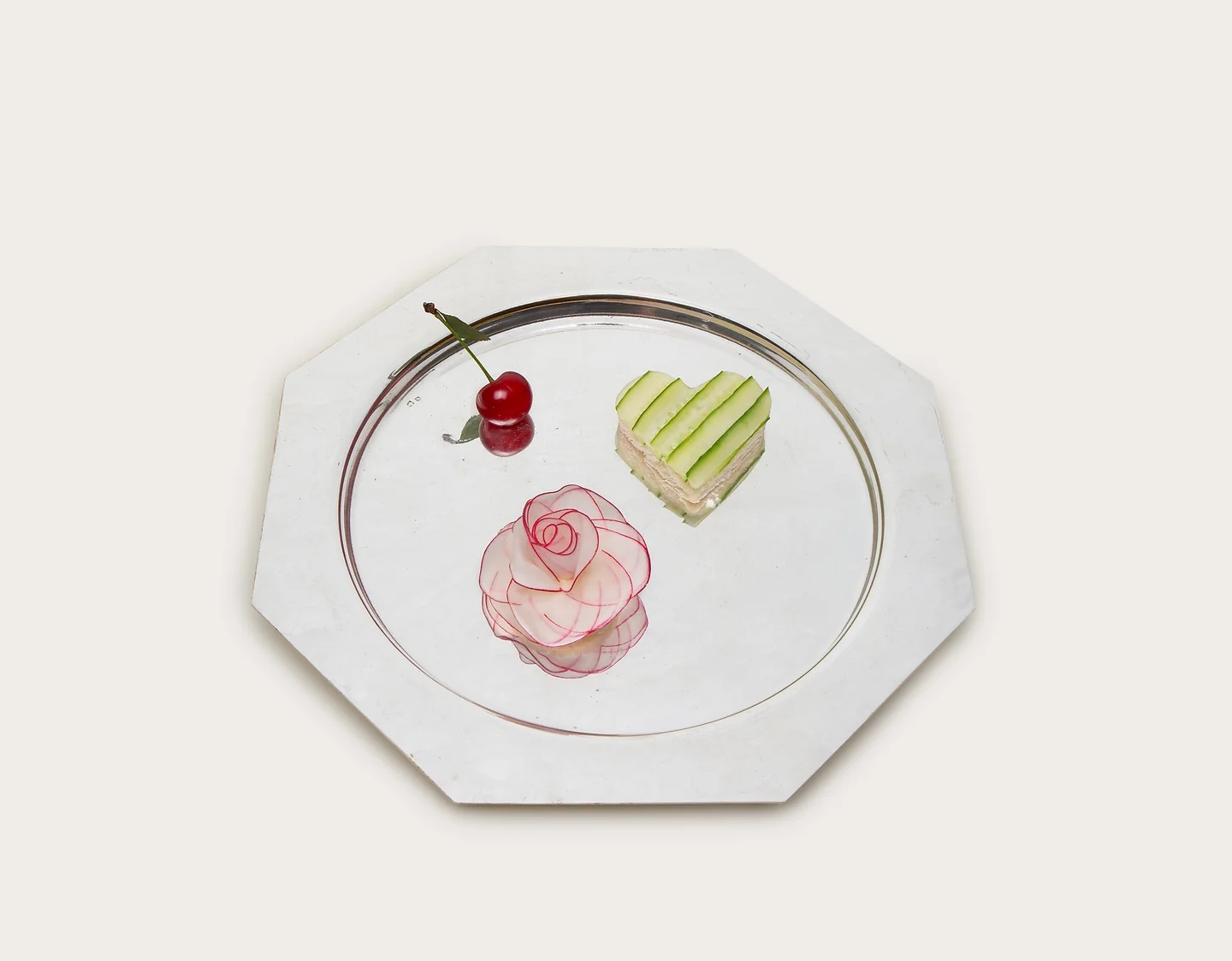 Gohar's silver tray is a chic addition to summer entertaining. Photo / Gohar World