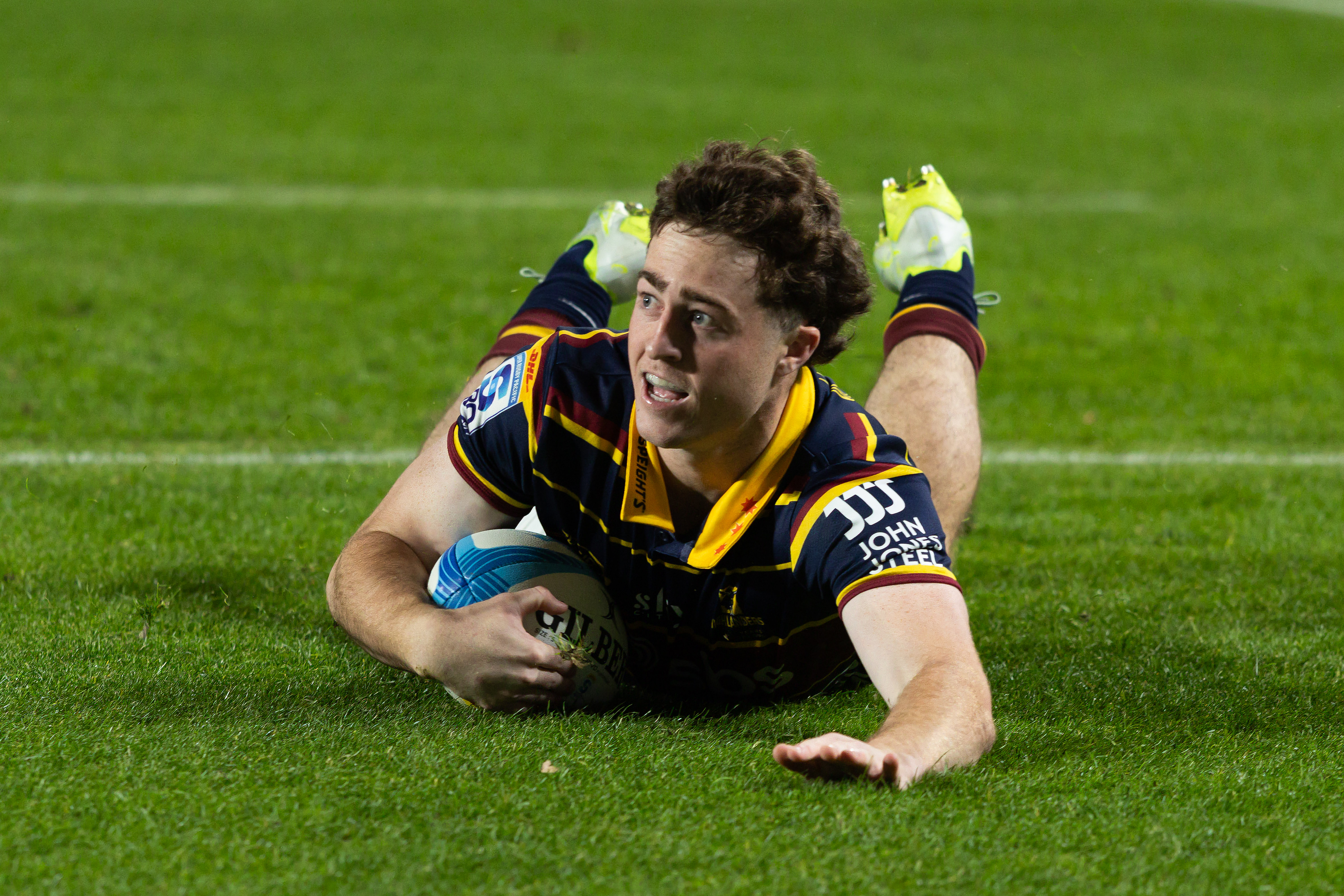 Adam Lennox was impressive for the Highlanders against the Blues. Photo / Photosport