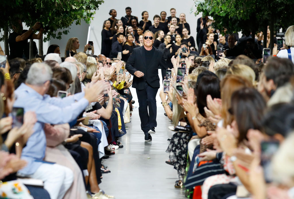 Michael Kors walks the runway during his spring 2020 show. Photo / Getty Images