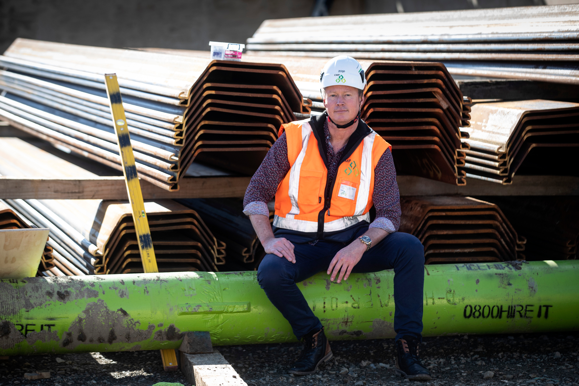 Andrew Moore, CMP Construction commercial manager, on a building site on Atkin Avenue in Mission Bay. Photo / Jason Oxenham.