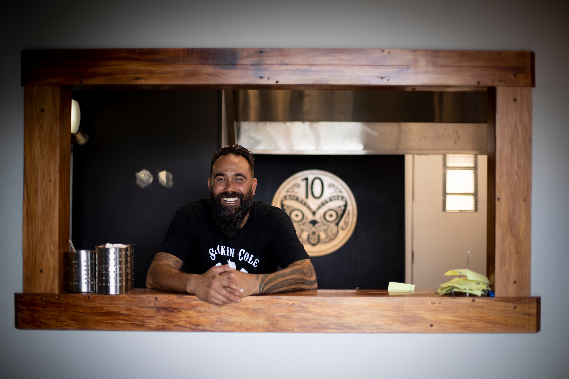 Chef and owner of Smokin Cole BBQ, Croydon Cole. Photo / Dean Purcell
