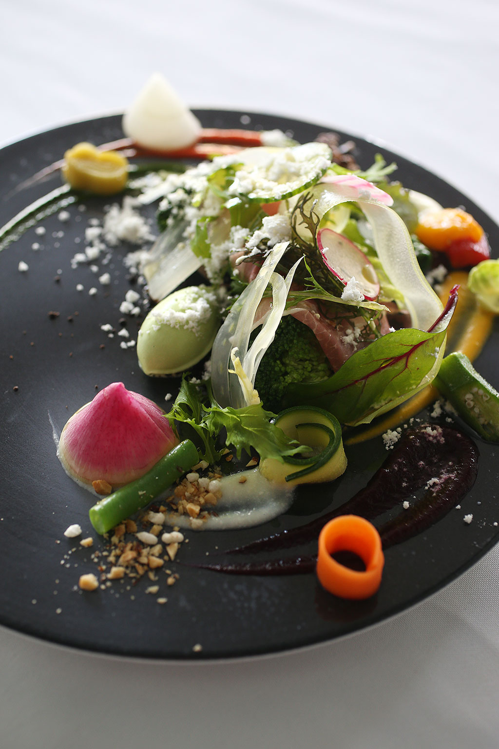 The vegetable textures plate on the menu at Kazuya. Picture / Doug Sherring.