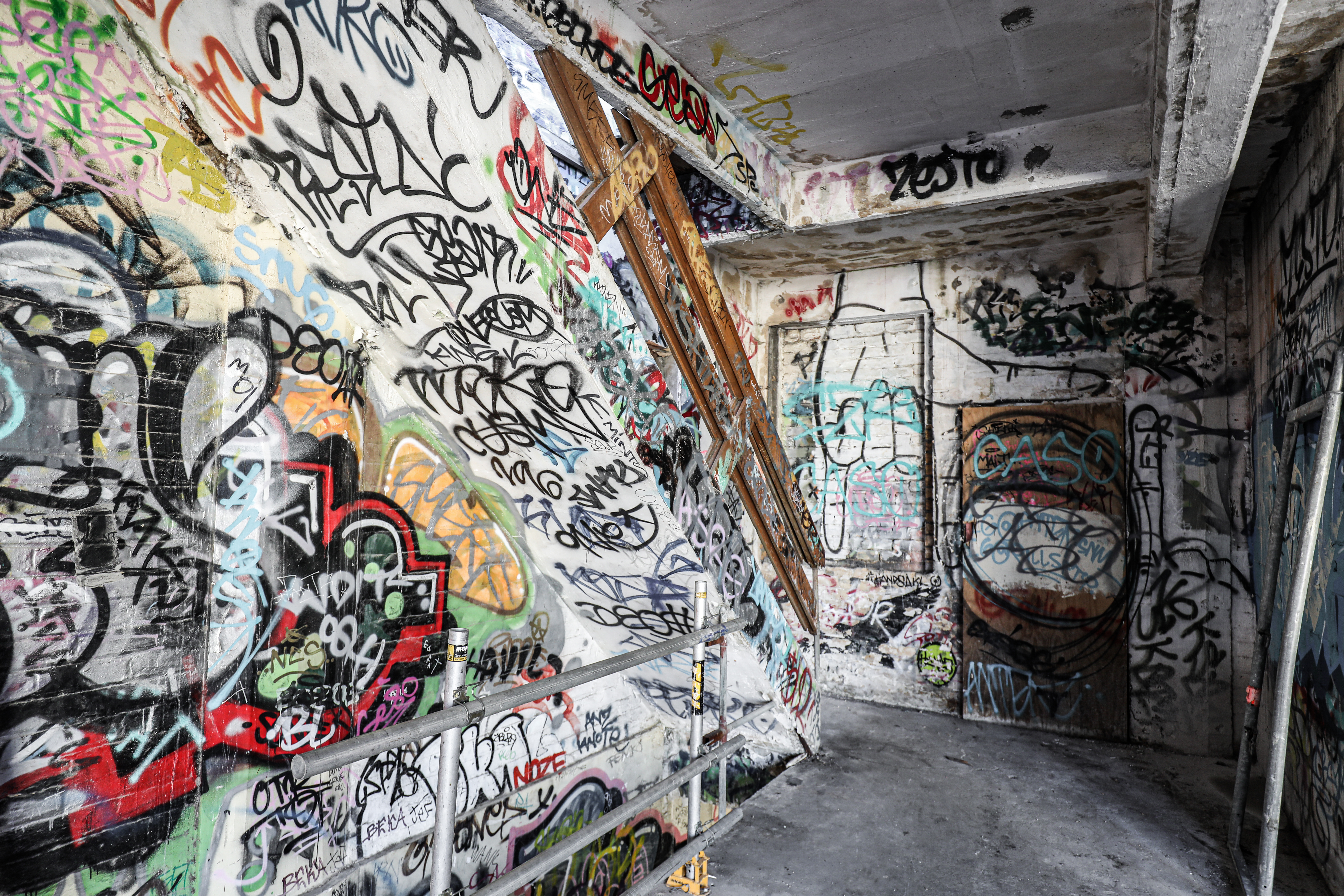 Inside one of the buildings when Ward Demolition worked on the site between 2021 and 2022. Photo / Ward Demolition