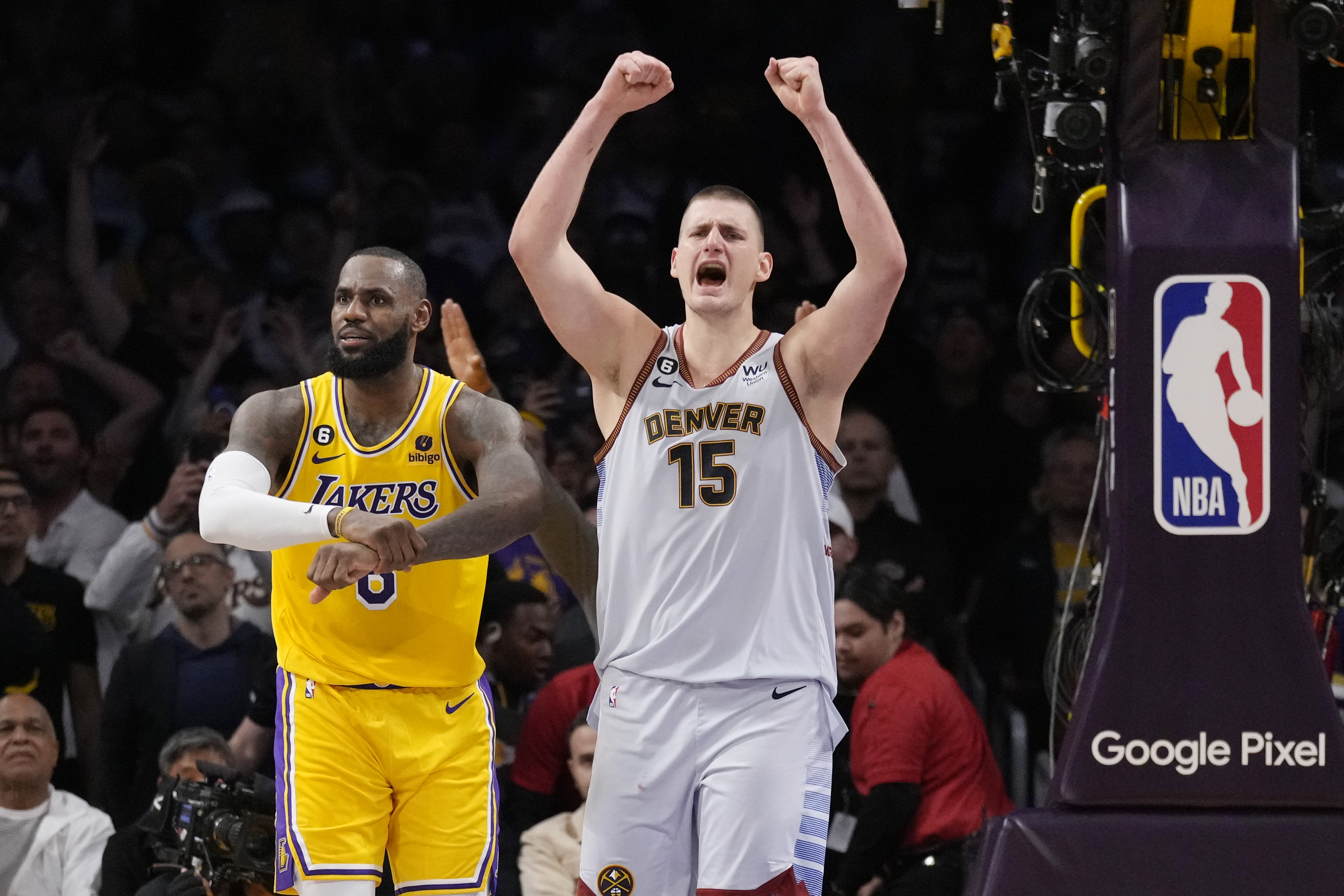 Serbia's Nikola Jokic has enjoyed an NBA edge over LeBron James. Photo / AP