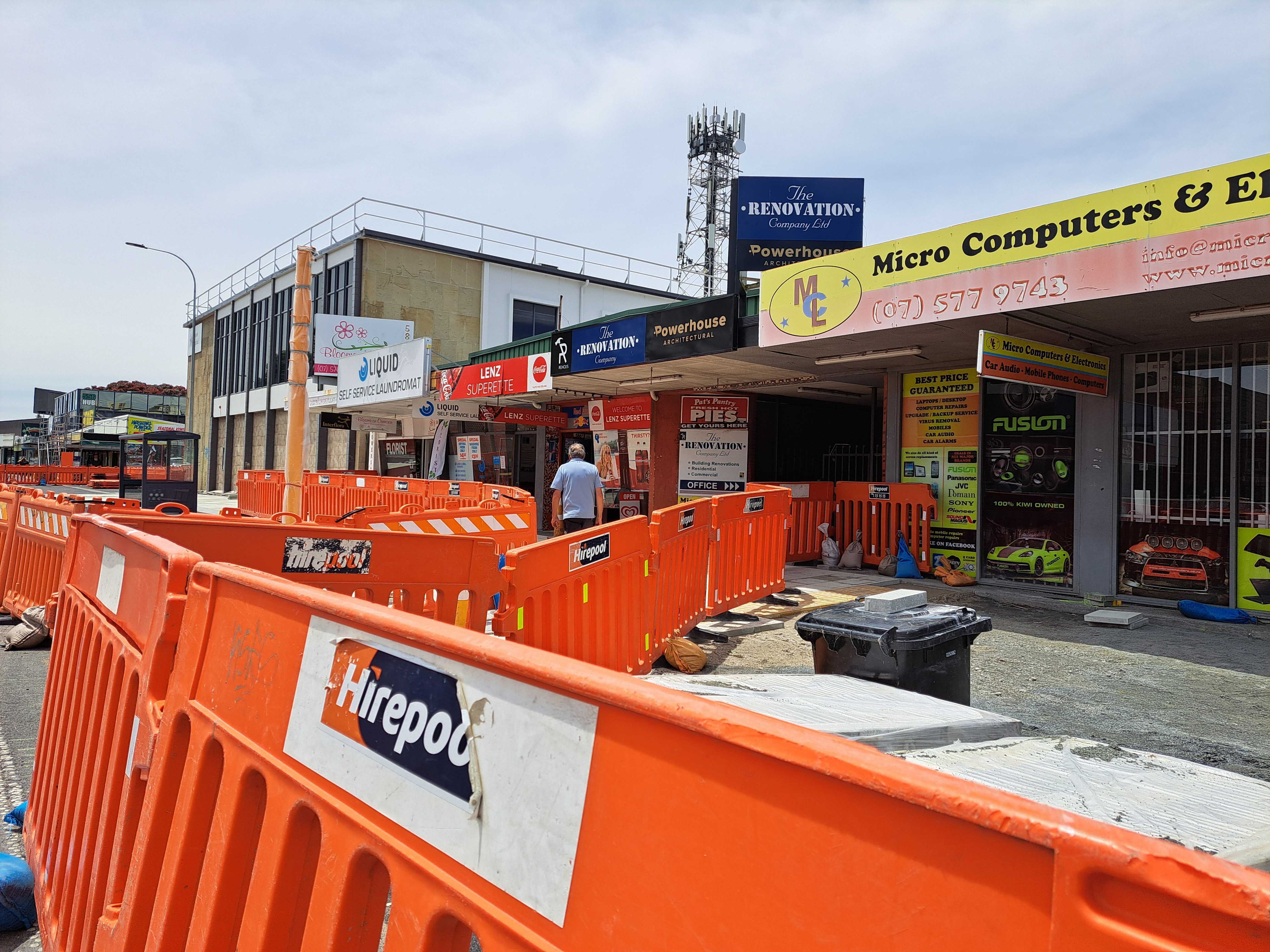 Cameron Rd traffic management barriers. Photo / Sandra Conchie