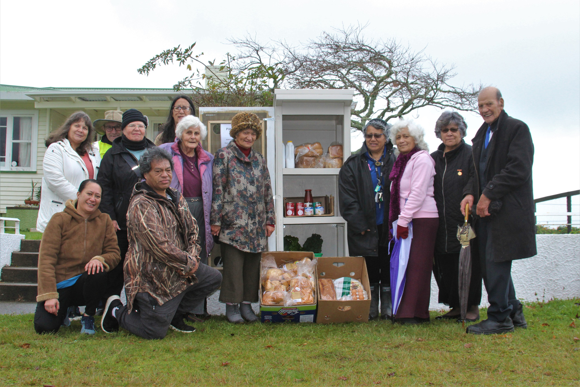 Members from each of the Te Awamutu and Ōtorohanga Māori Women's Welfare League's attended the blessing of the Pātaka Kai on Wednesday morning. Photo / Caitlan Johnston