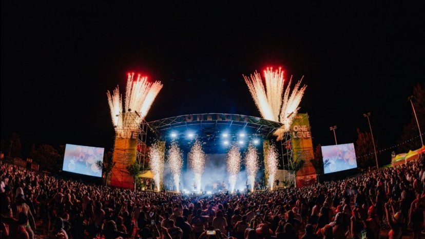 The One Love stage. Photo / One Love Facebook