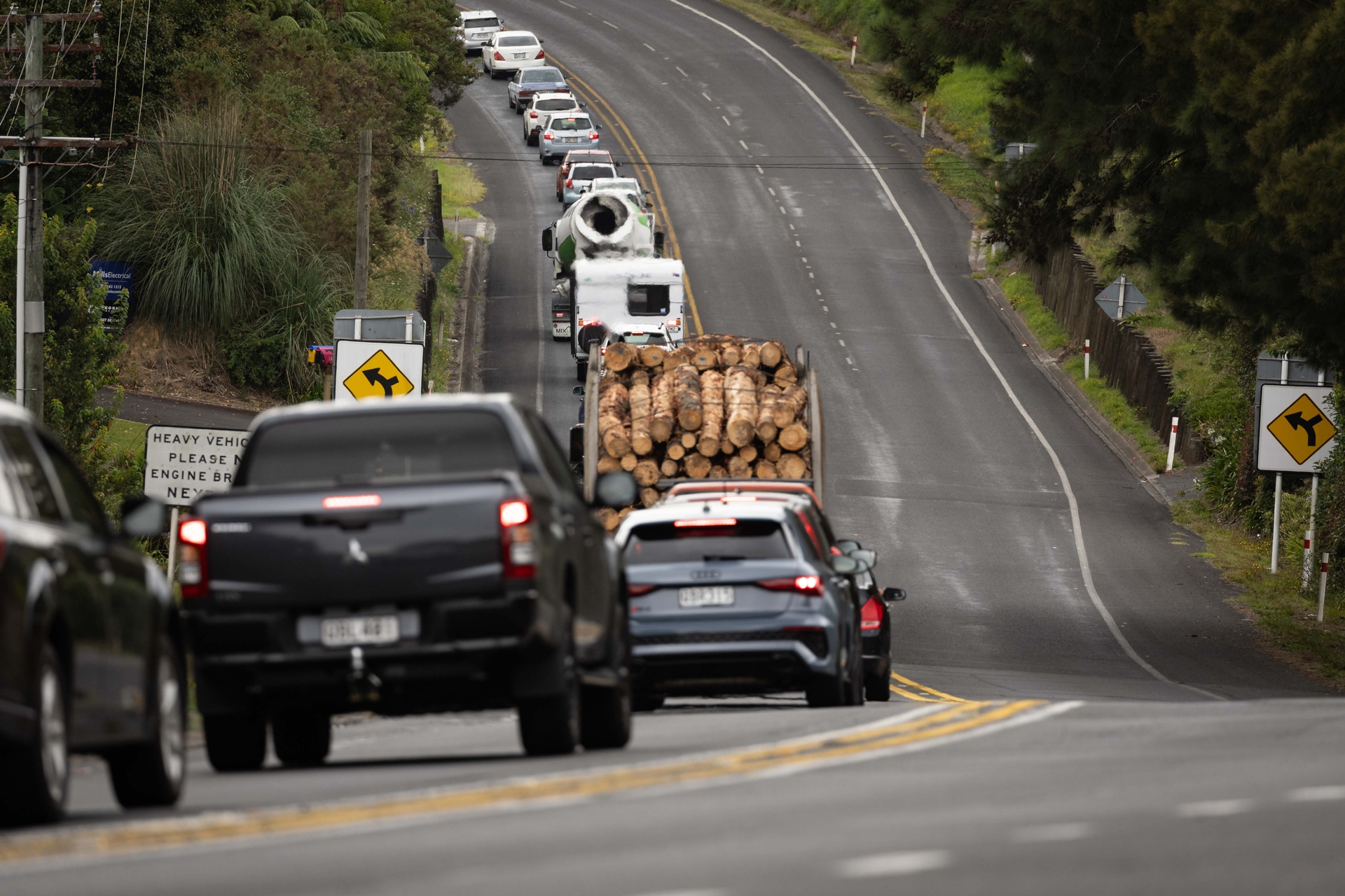 There have been major traffic delays on State Highway 2 which are expected to continue until at least next month. Photo / Alex Cairns