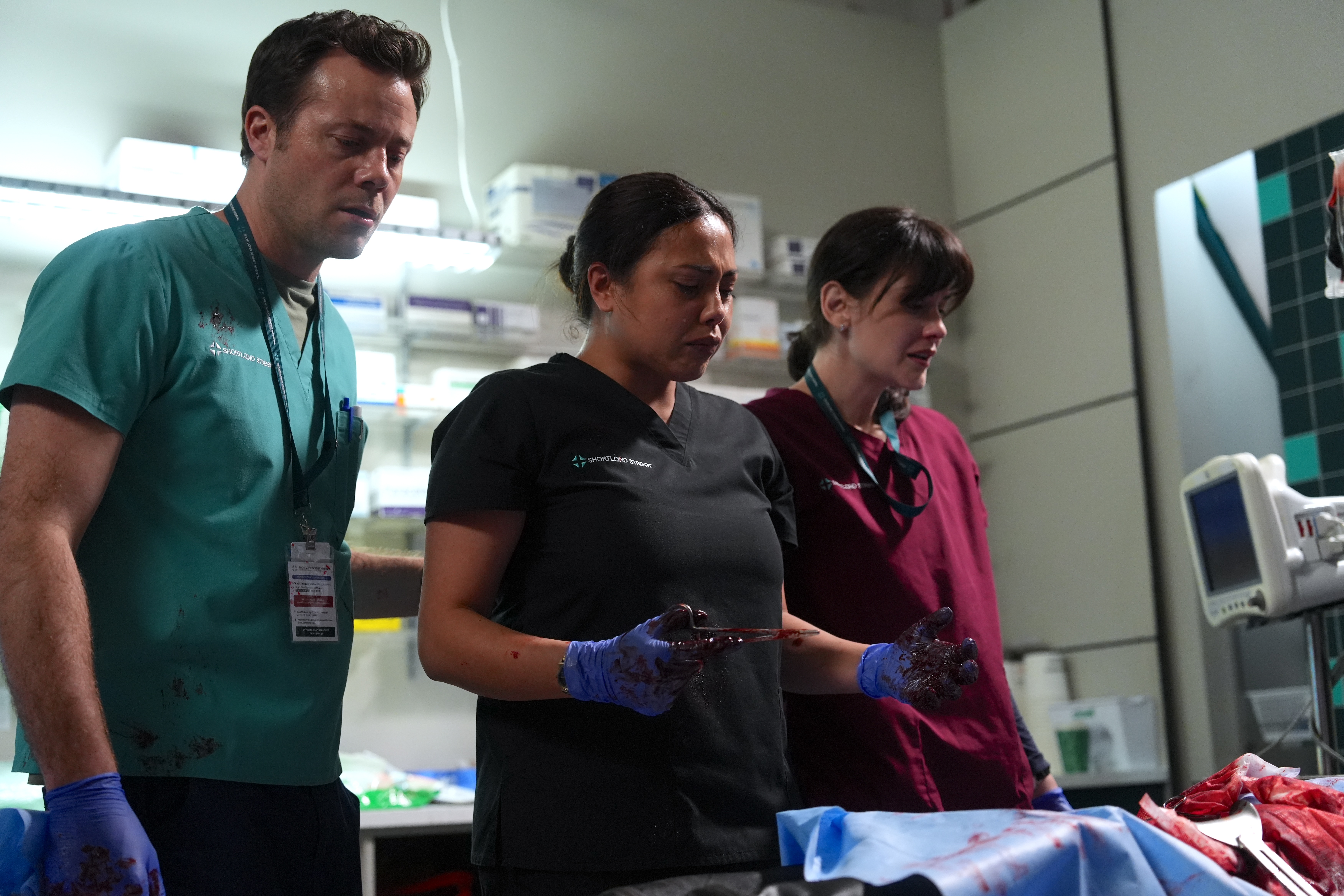 The doctors of Shortland Street tried their best, but they couldn't save one of their colleagues in this year's Christmas cliffhanger. Photo / South Pacific Pictures