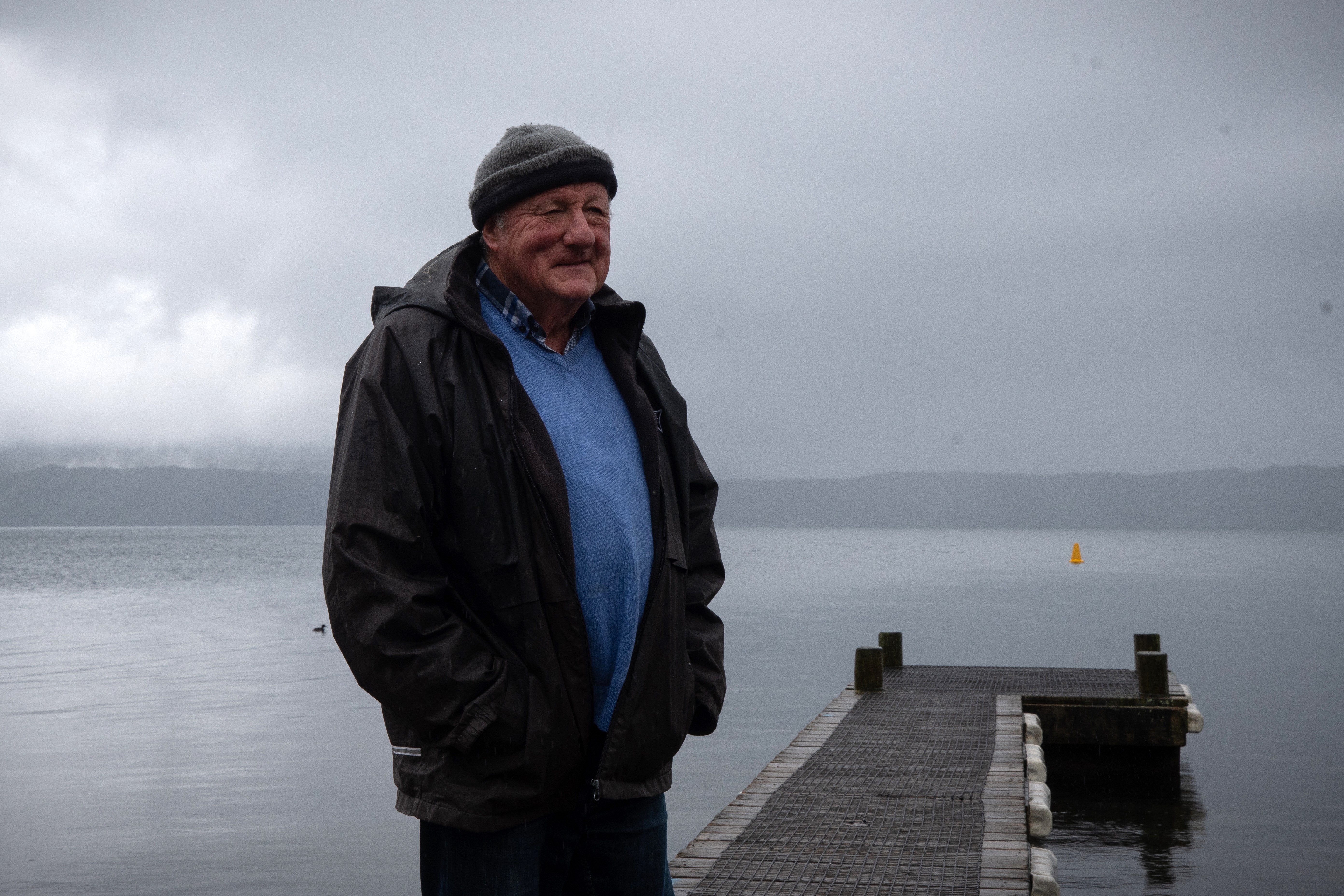 Geoff Thomas has lived on the edge of Lake Tarawera for the last 12 years. Photo / Laura Smith