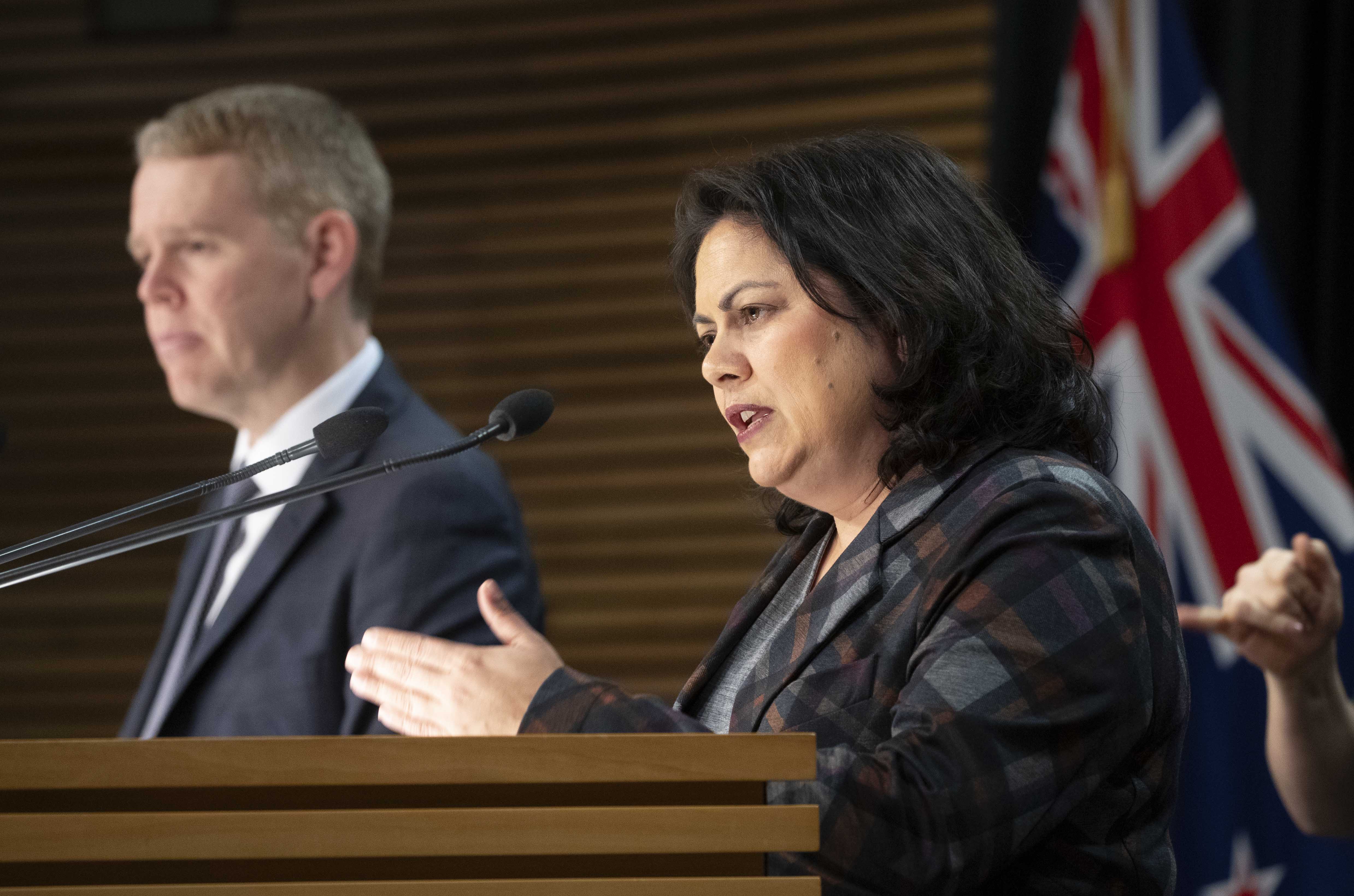 Former Associate-Health Minister Ayesha Verrall, with Chris Hipkins. Photo / Mark Mitchell
