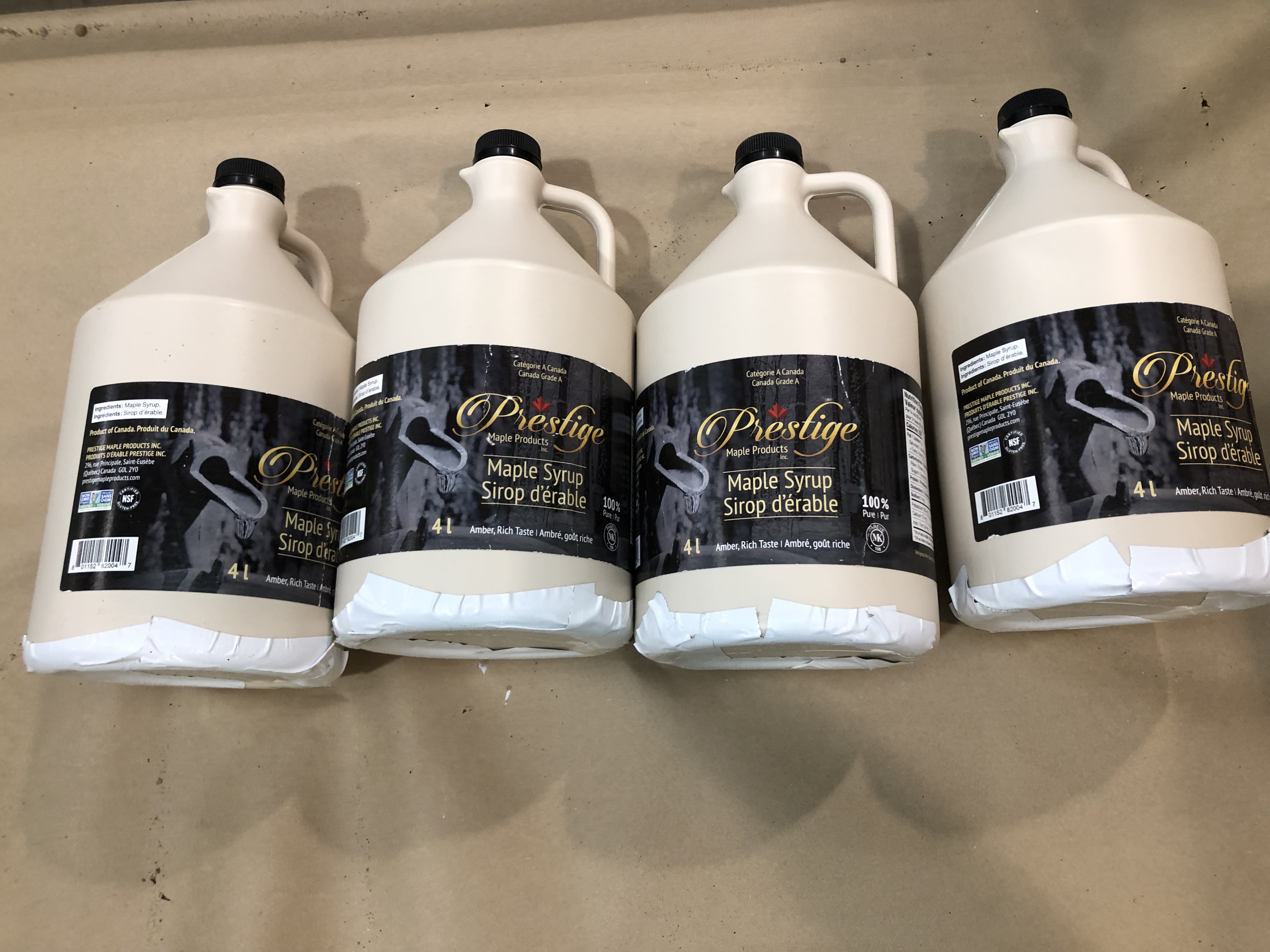 The methamphetamine was concealed in bottles of maple syrup. Photo / NZ Police