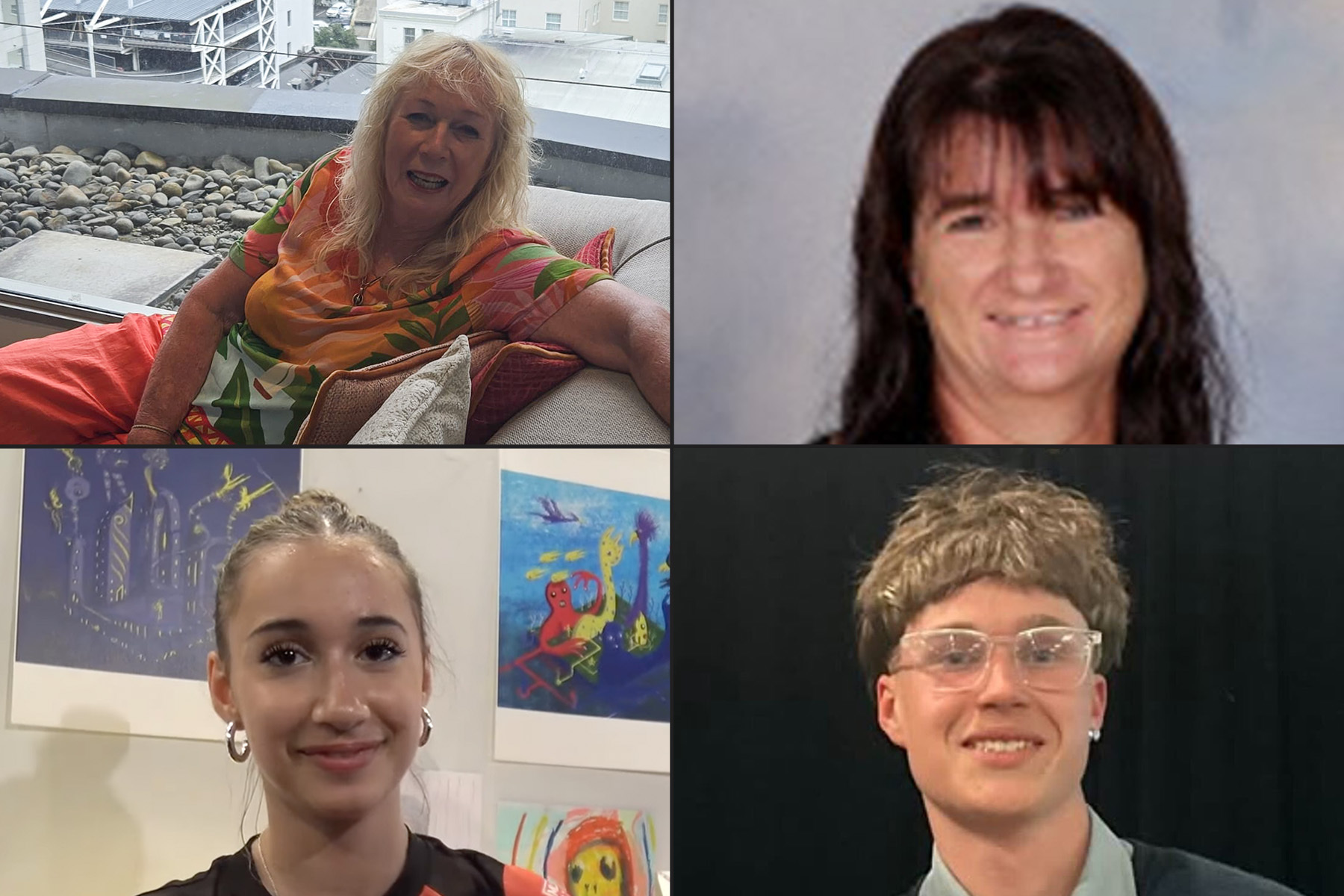 (Clockwise, from top left): Sue Knowles, Lisa Maclennan, Max Furse-Kee and Sharon Maccanico. Composite image / NZME