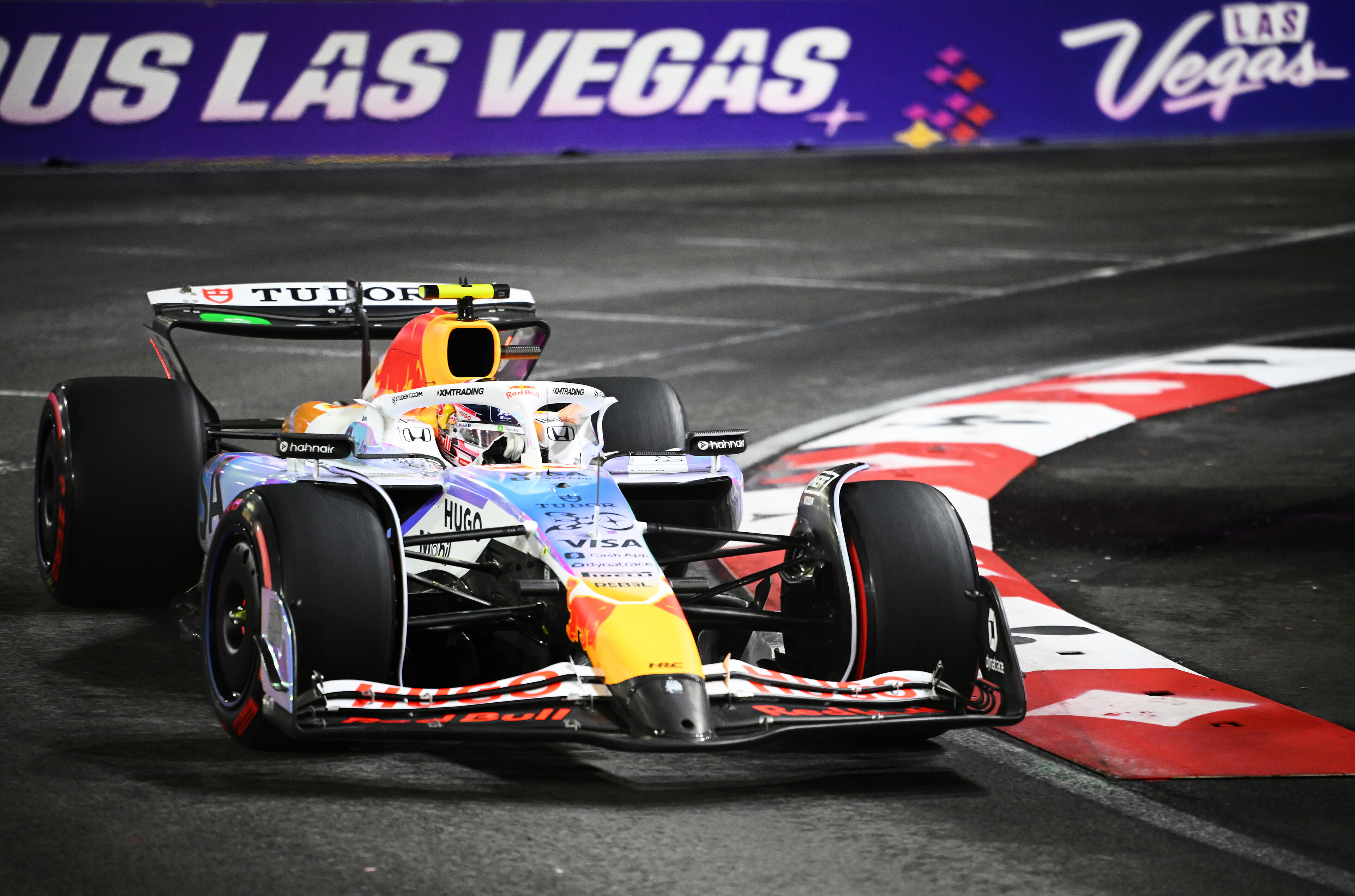 Liam Lawson at the Las Vegas Grand Prix. Photo / Red Bull