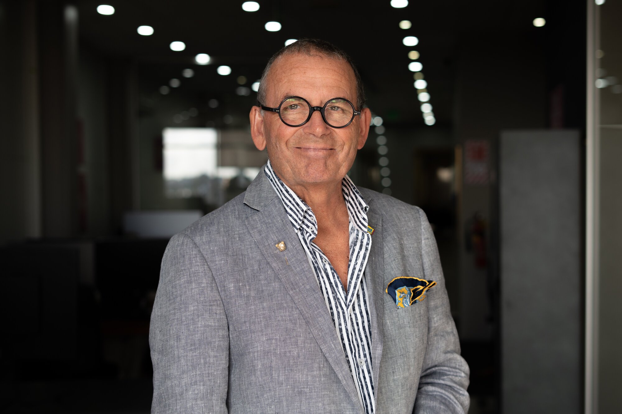 Paul Henry at the Act Party's central Auckland election base on Tuesday. Photo / Annaleise Shortland