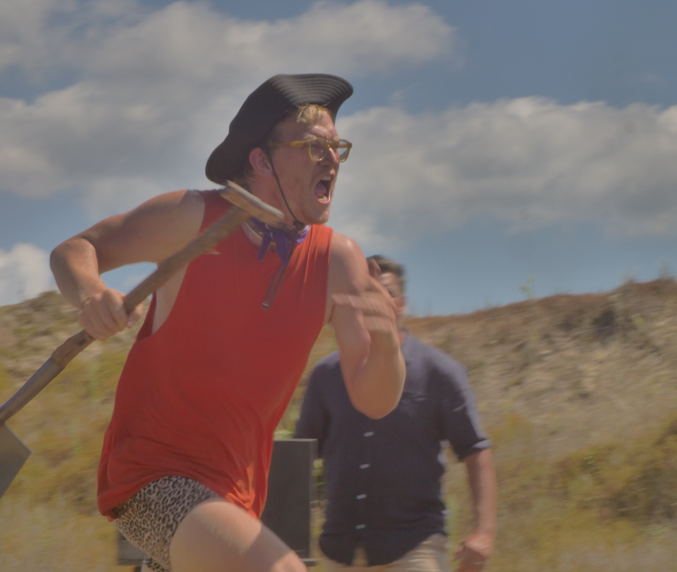 No mucking round for Chris Parker, he was there to win. Photo / TVNZ