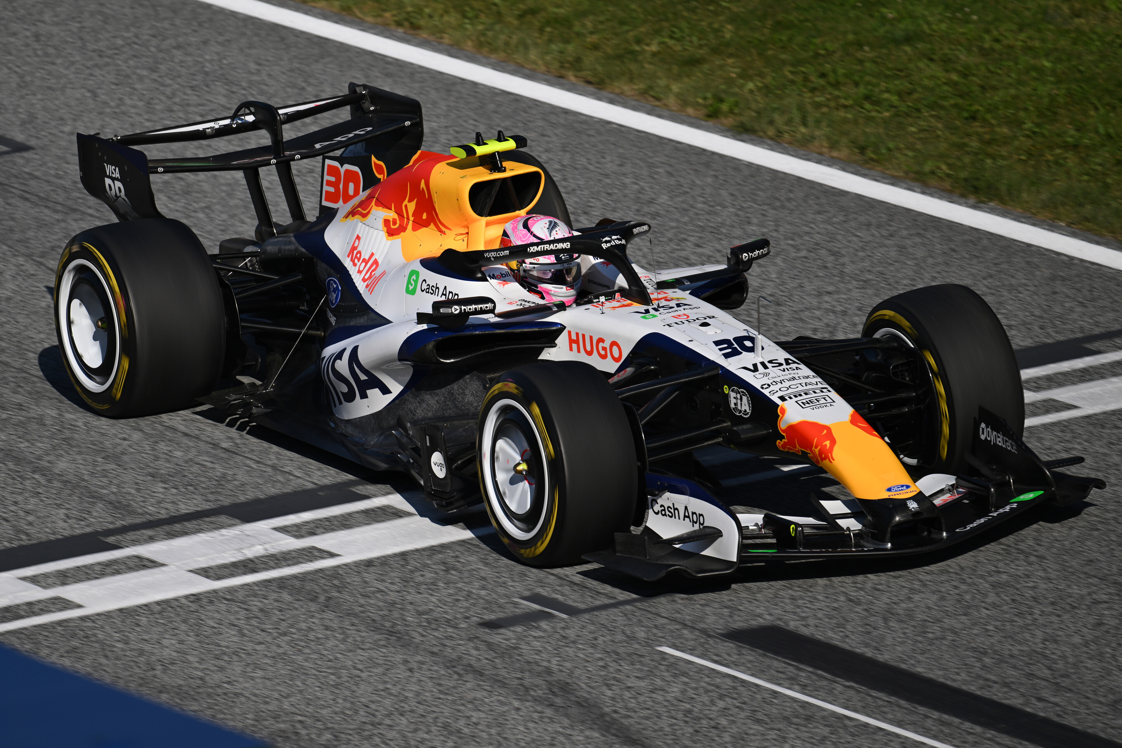 Liam Lawson in practice for the Austrian Grand Prix. Photo / Red Bull