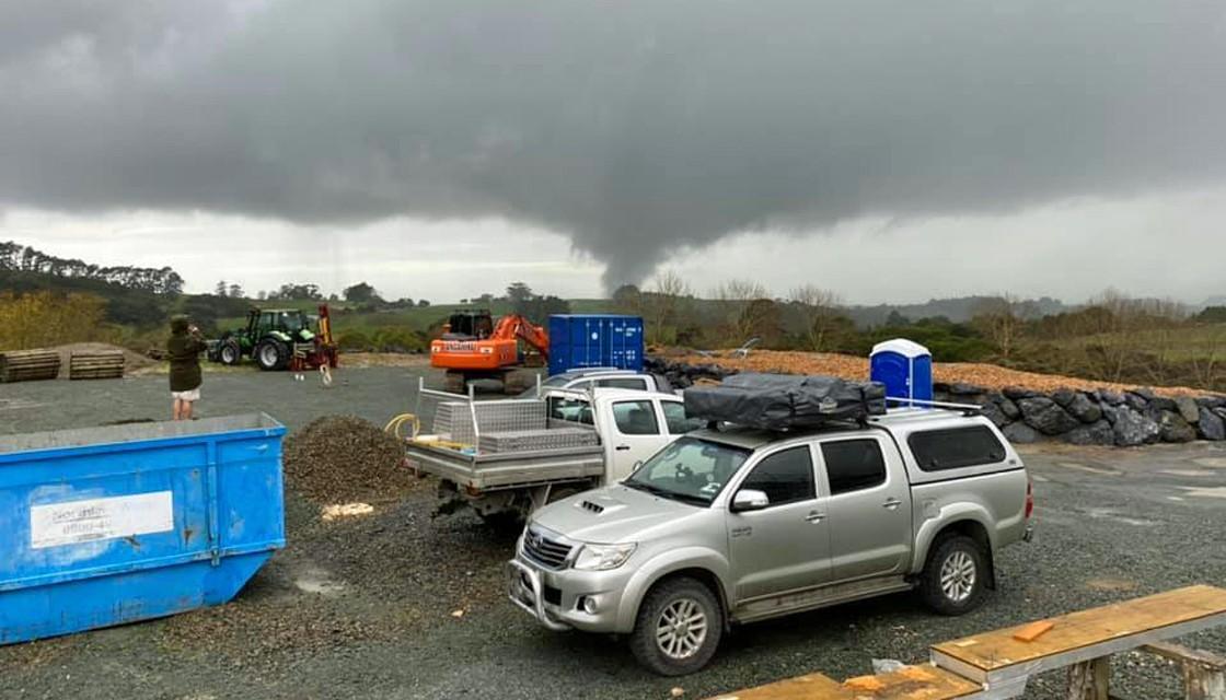 Tornado rips through Mangawhai Heads. Photo / The Fishermans Shed