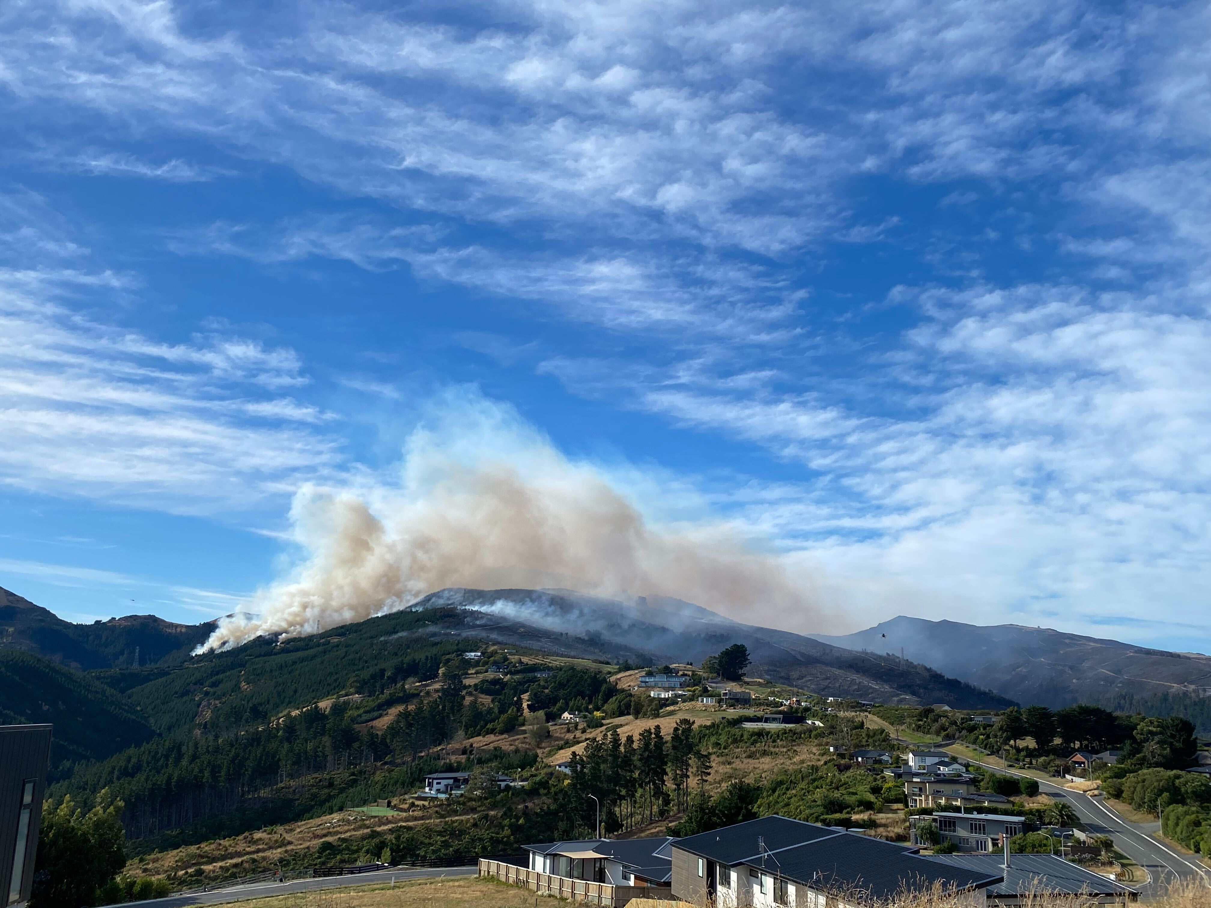 View of the fire from Westmoreland. Photo / Anna Leask