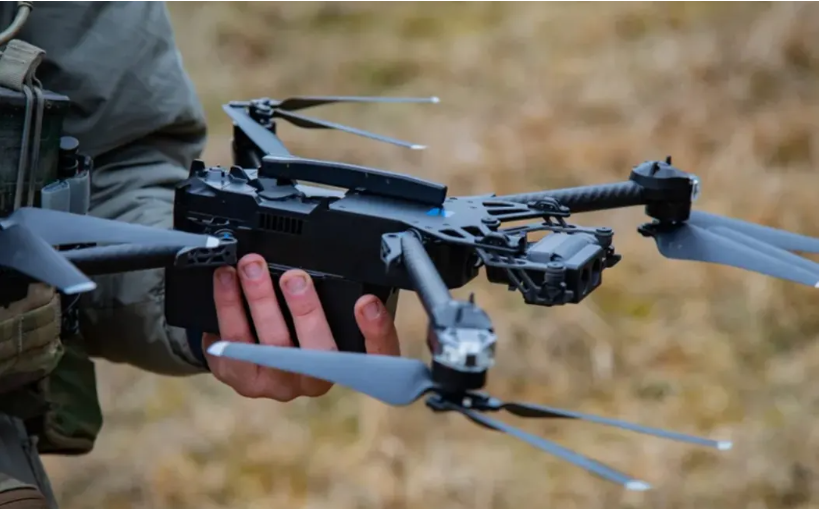 US soldiers with a Skydio X2D drone during an exercise. Photo / US Army