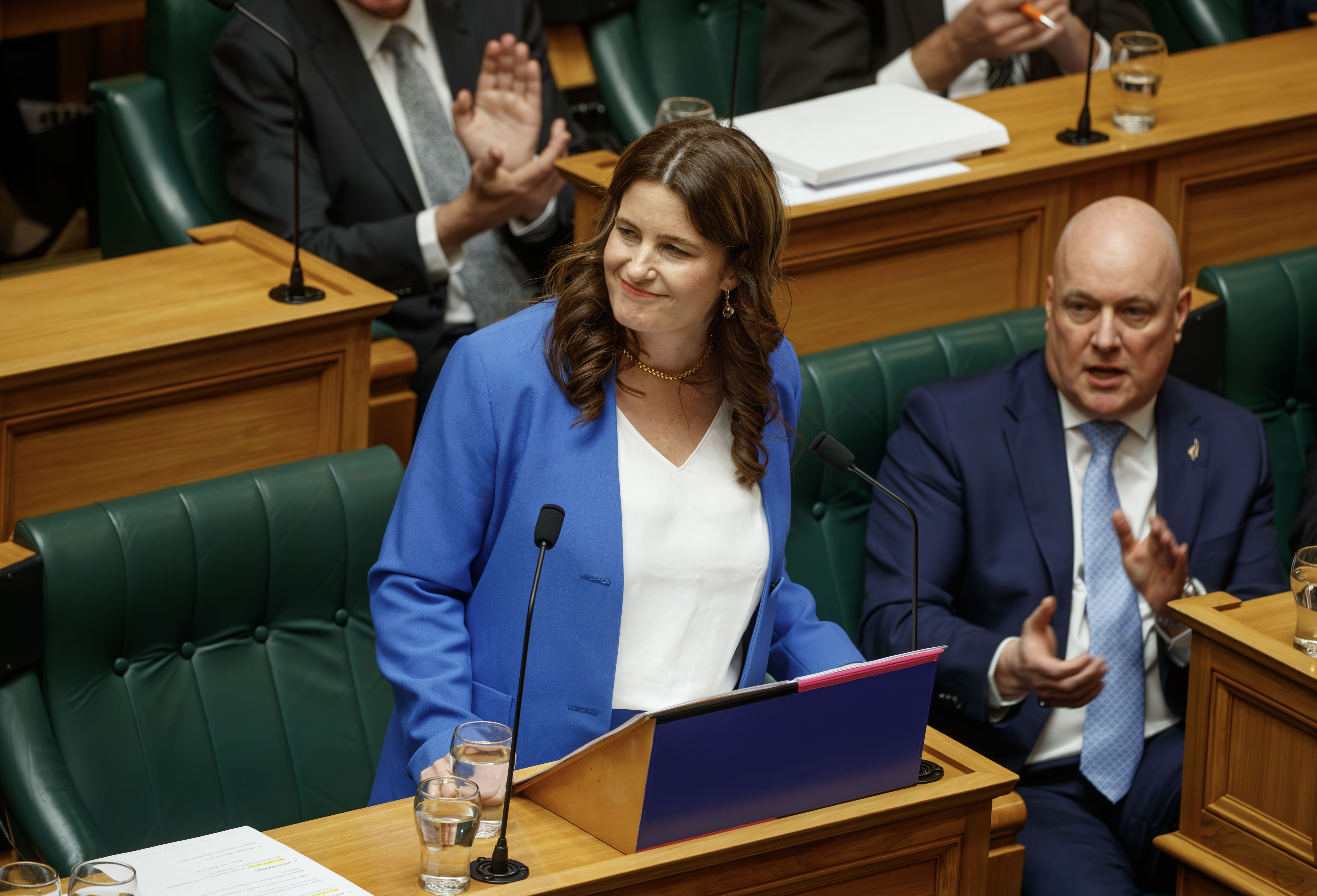 Finance Minister Nicola Willis delivering her first budget. Photo / Mark Mitchell  