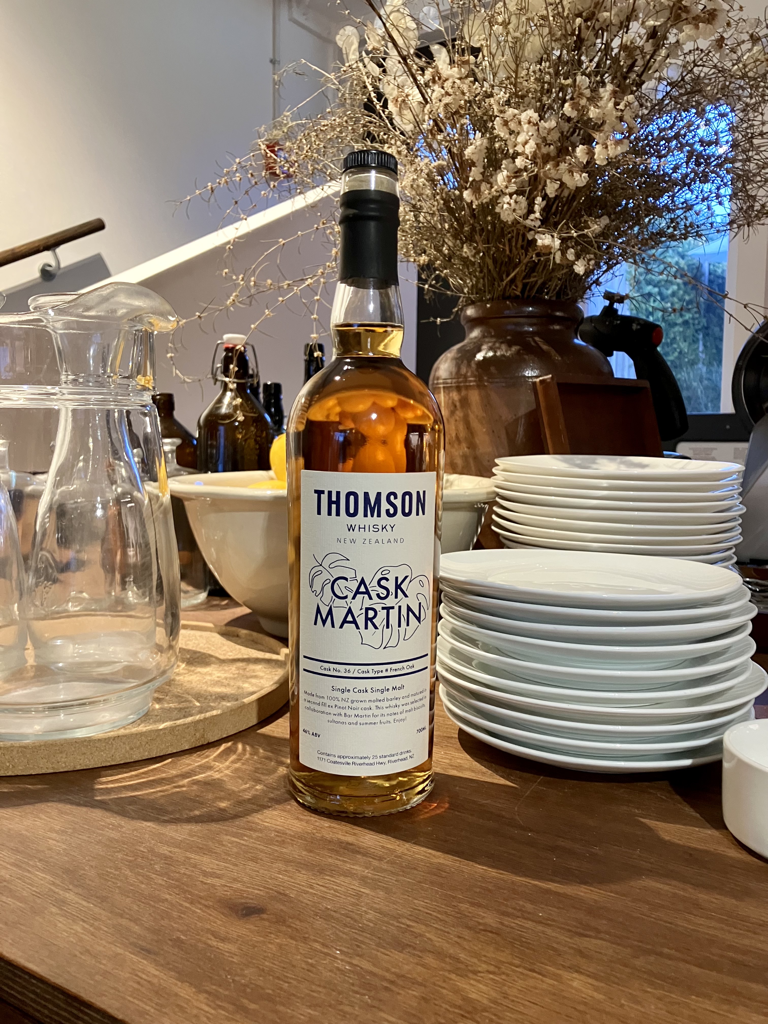 A bottle of Cask Martin whiskey, which its creators say personifies the warmth and charm of an evening at Bar Martin.