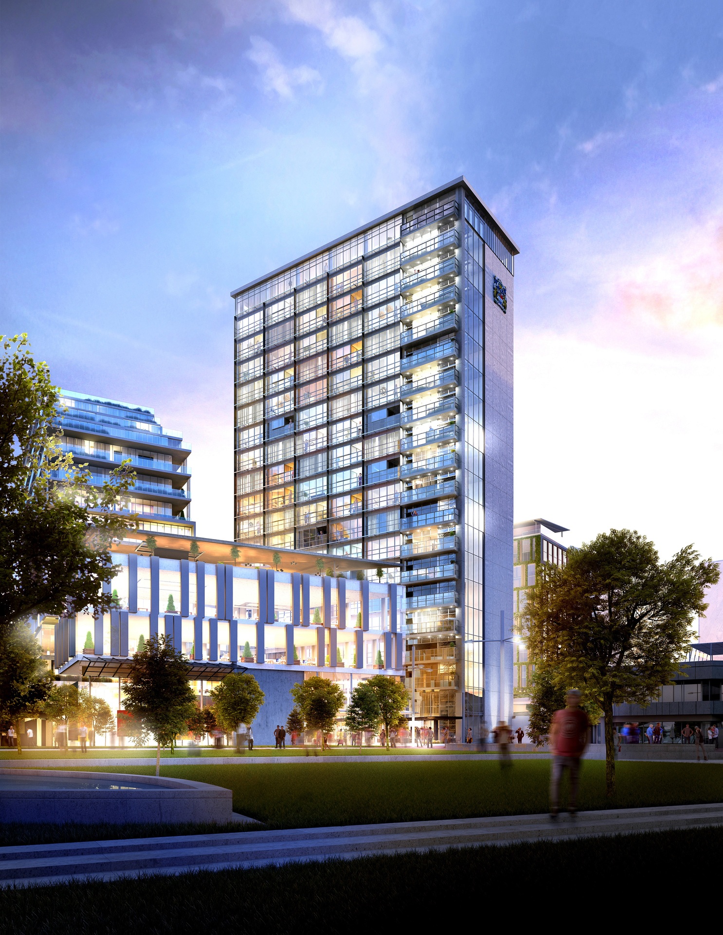 An artist's impression of the refurbished Civic Administration Building with a proposed performance centre fronting Aotea Square.