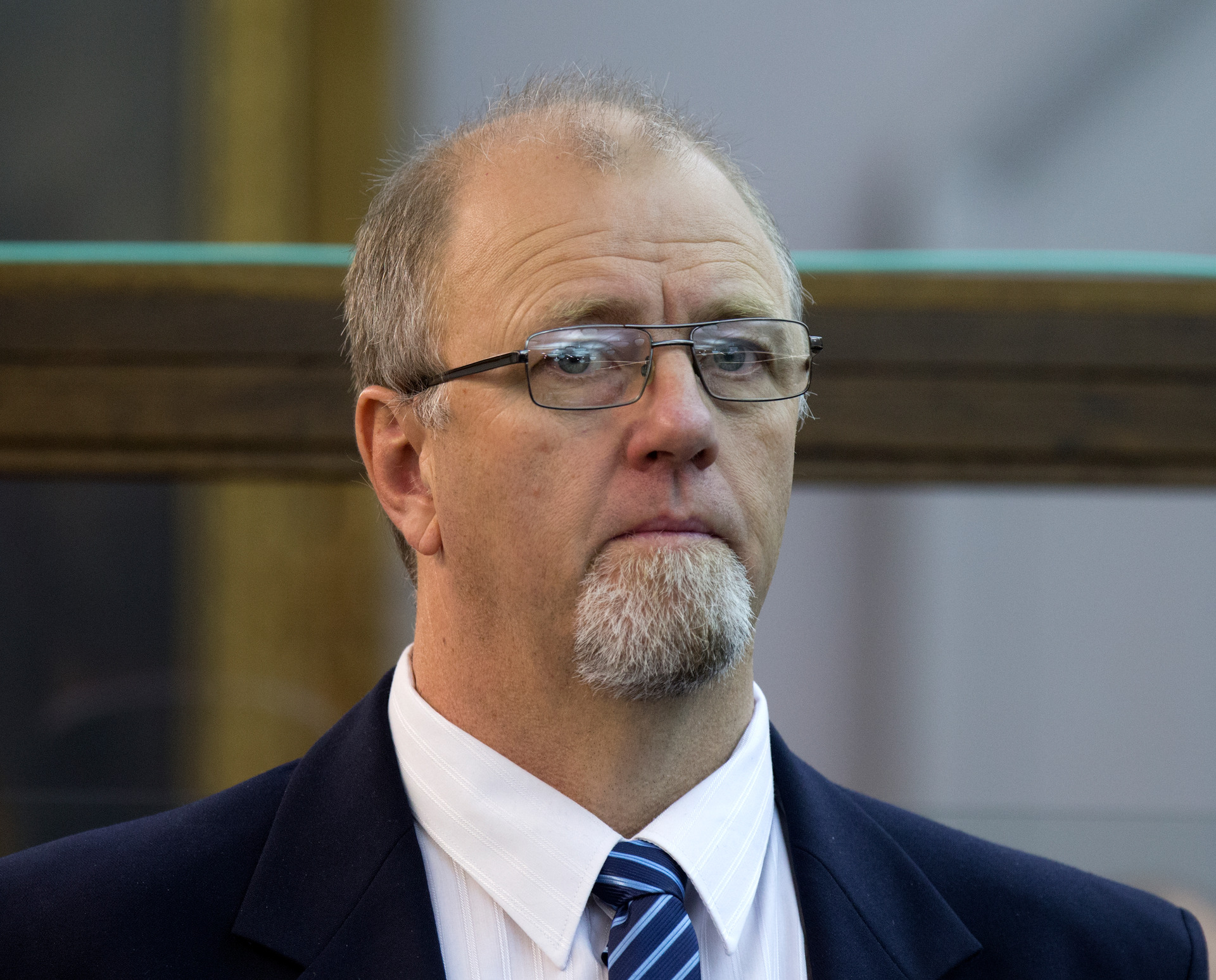 Mark Lundy in the dock during his second trial. Photo / Mark Mitchell 