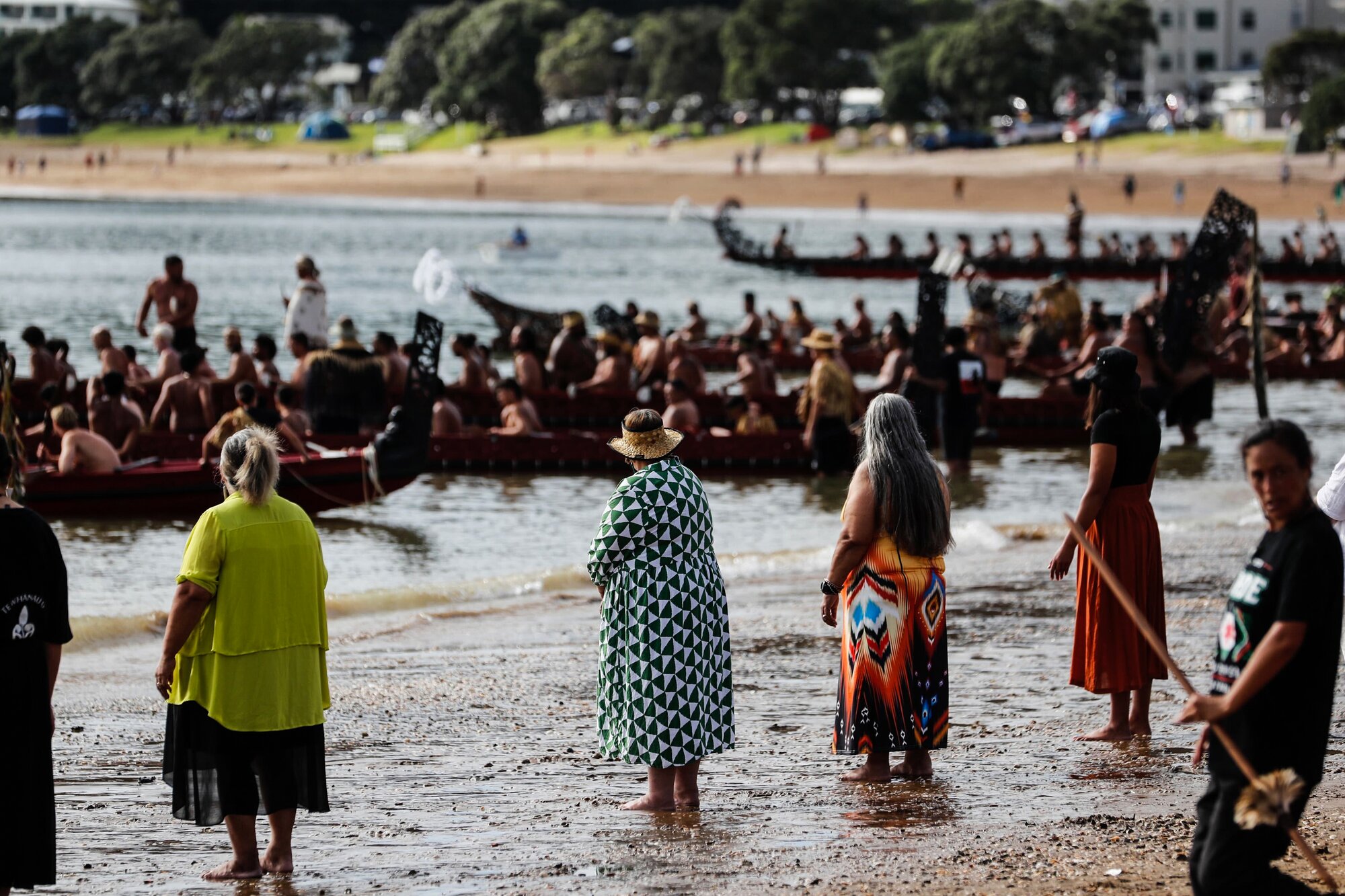 Waka ceremony at Waitangi. Photo / Dean Purcell 