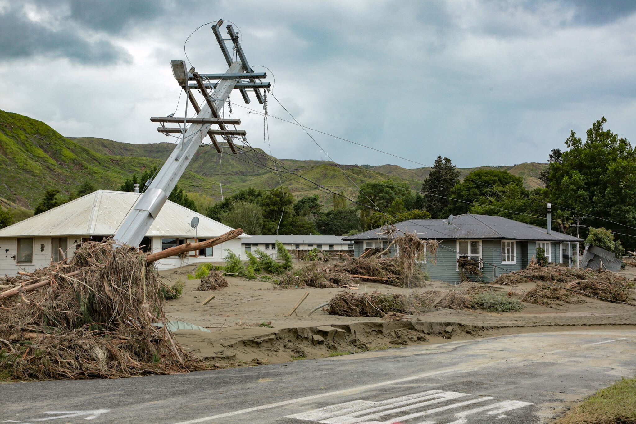 Homes in Esk Valley in the days after the February cyclone. That area has been zoned Category 3. Photo / Warren Buckland