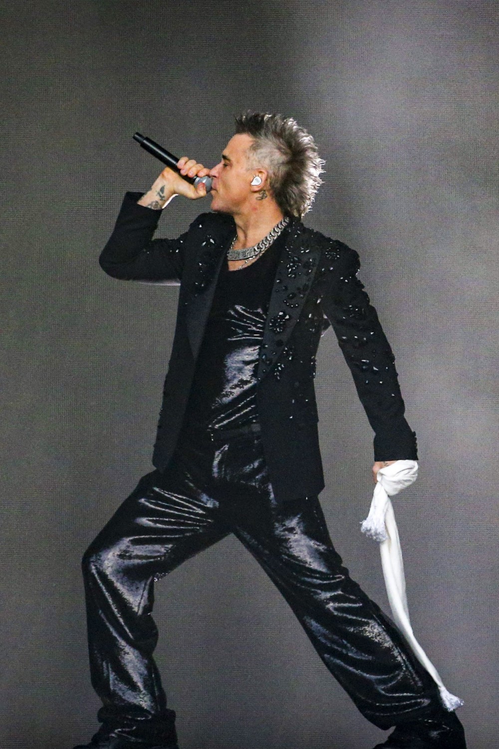 Robbie Williams at the Mission Concert in Napier.