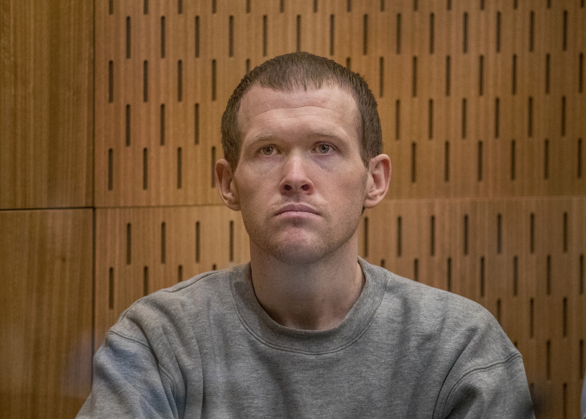 Brenton Tarrant in the Christchurch High Court. Photo / Pool