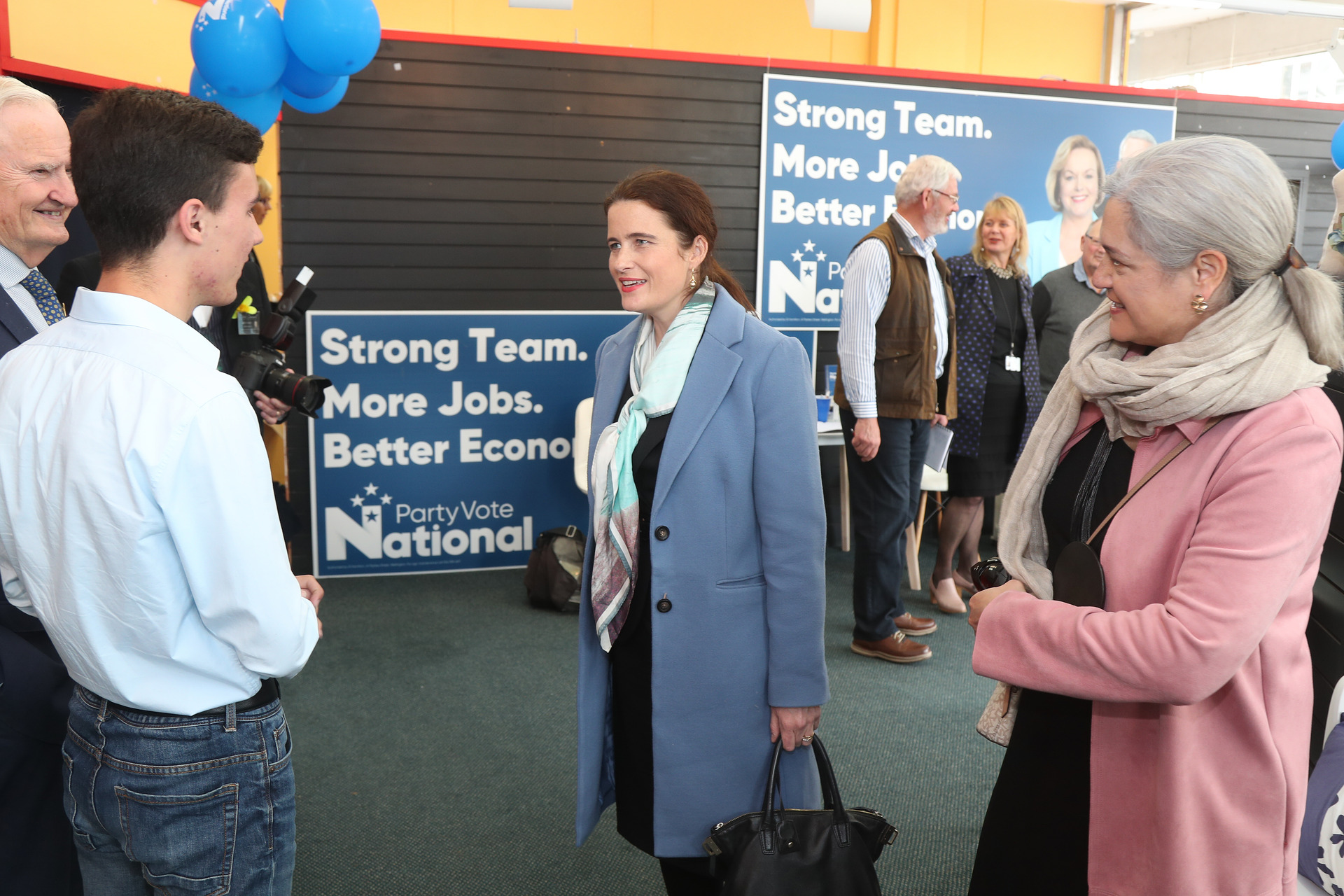 National MP Nicola Willis in town with Harete Hipango, 2020. Photo / Bevan Conley