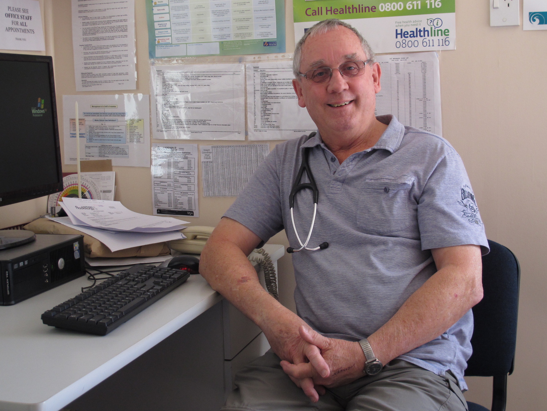 One of Northland's longest-serving GPs, Dr Graeme Fenton from Moerewa Medical Services. Photo / Peter de Graaf