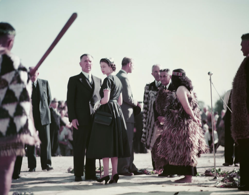 Queen Elizabeth II at Ngaruawahia in Waikato on December 30, 1953, during her coronation world tour. Photo / Getty Images