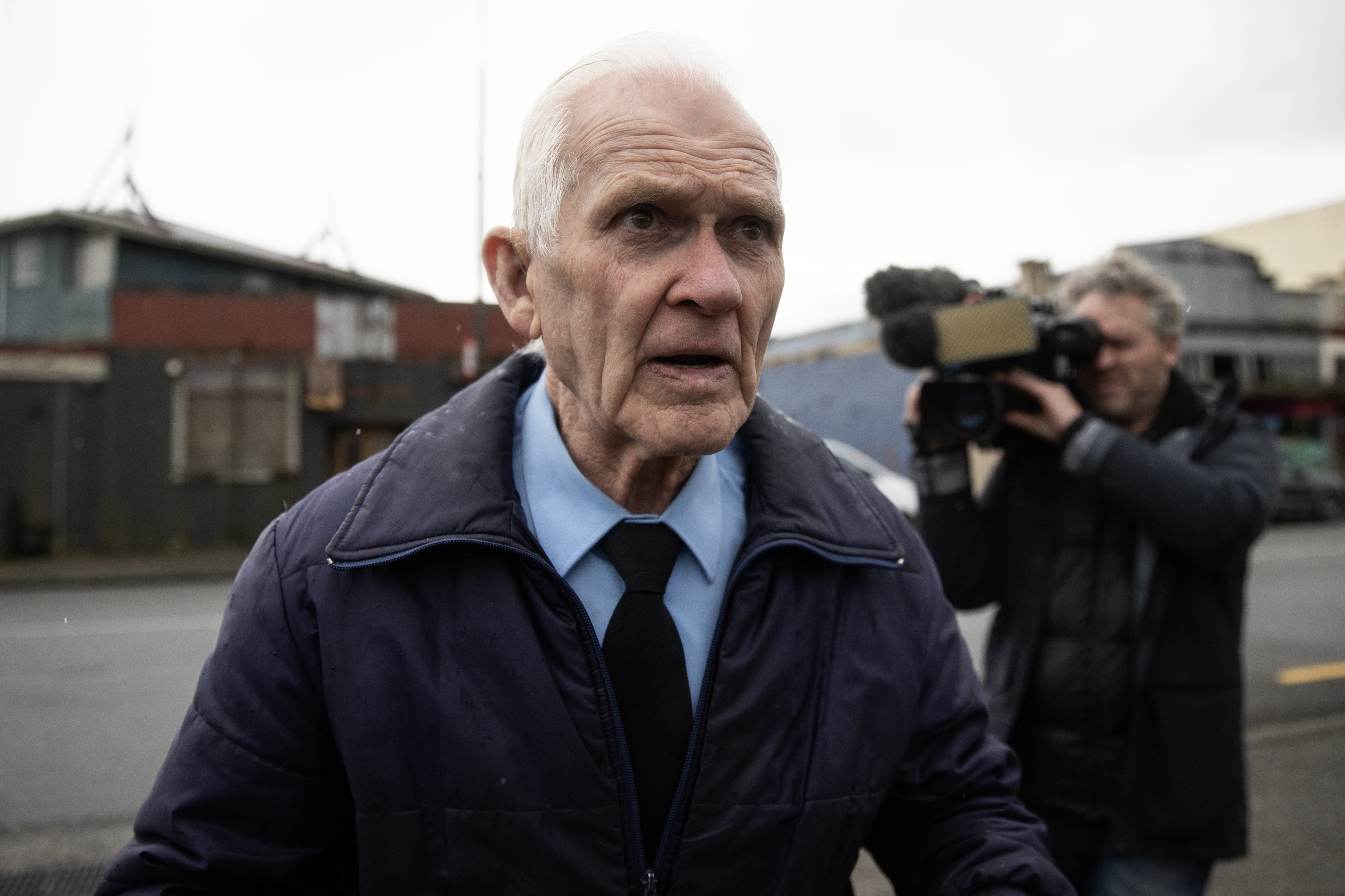 Gloriavale leader Howard Temple appears in the Greymouth District Court on Wednesday. Photo / George Heard