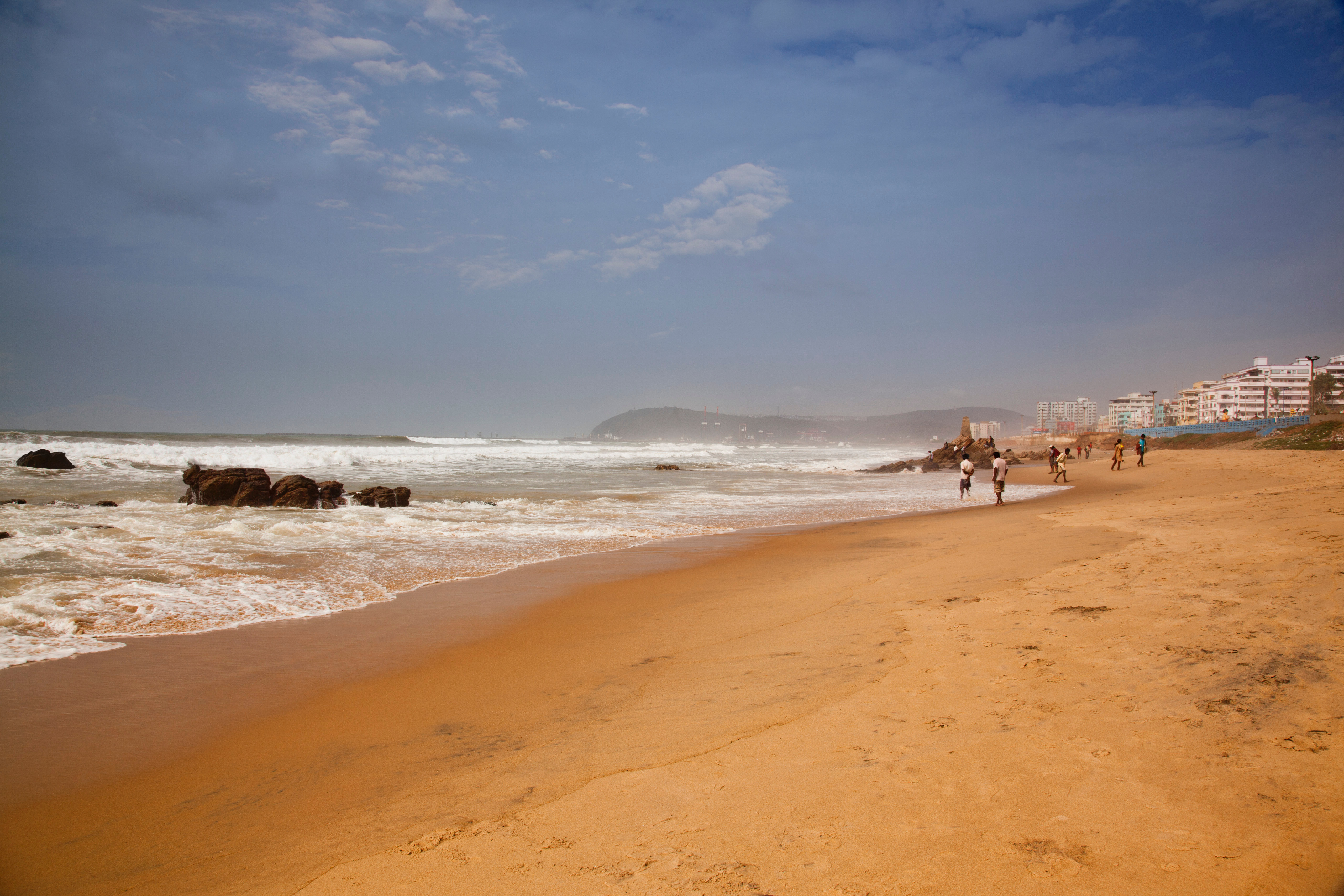 Surf on the beach at Visakhapatnam, Andhra Pradesh. Photo / 123rf