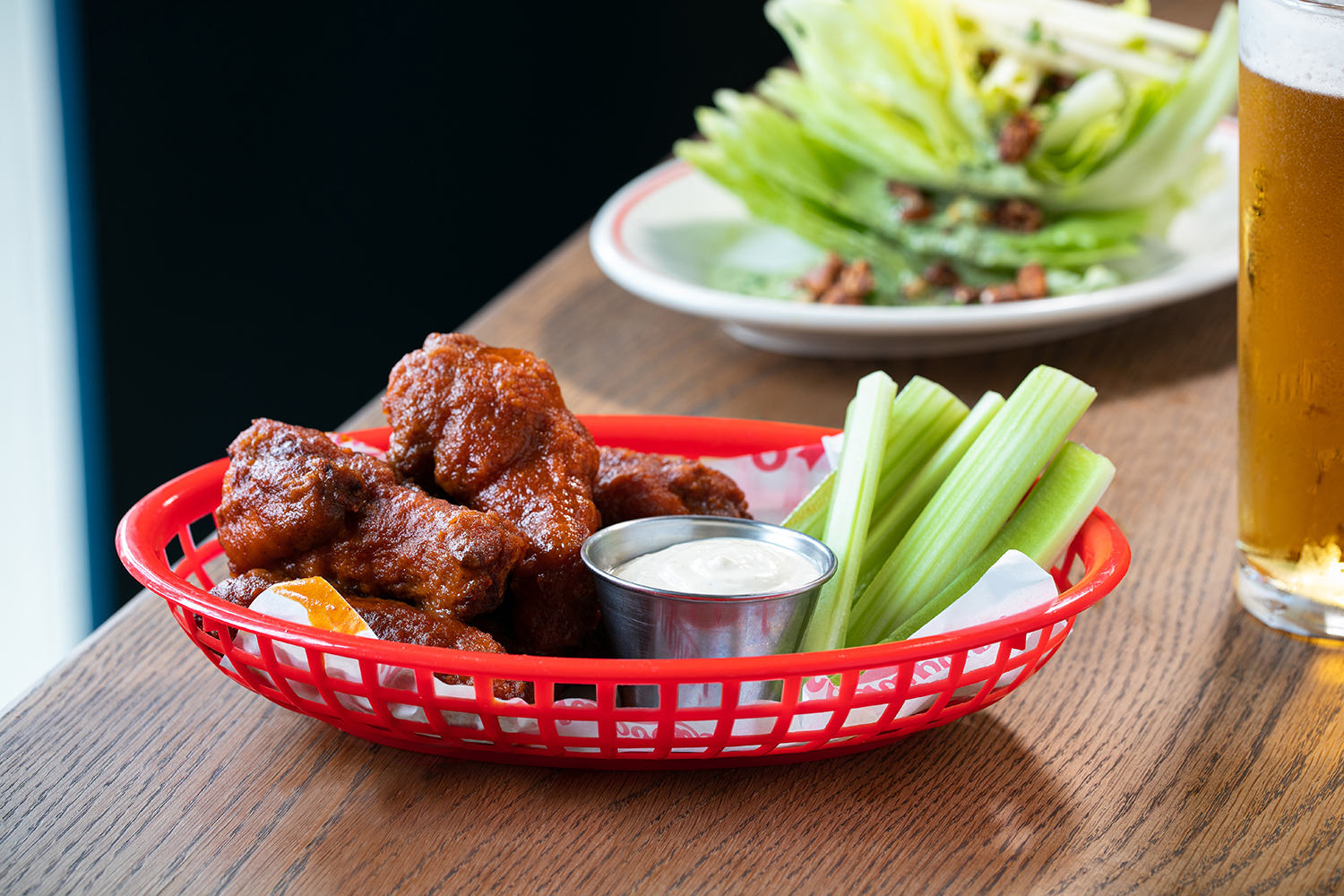 The gochujang chicken wings on the menu at Schapiro's. Photo / Babiche Martens