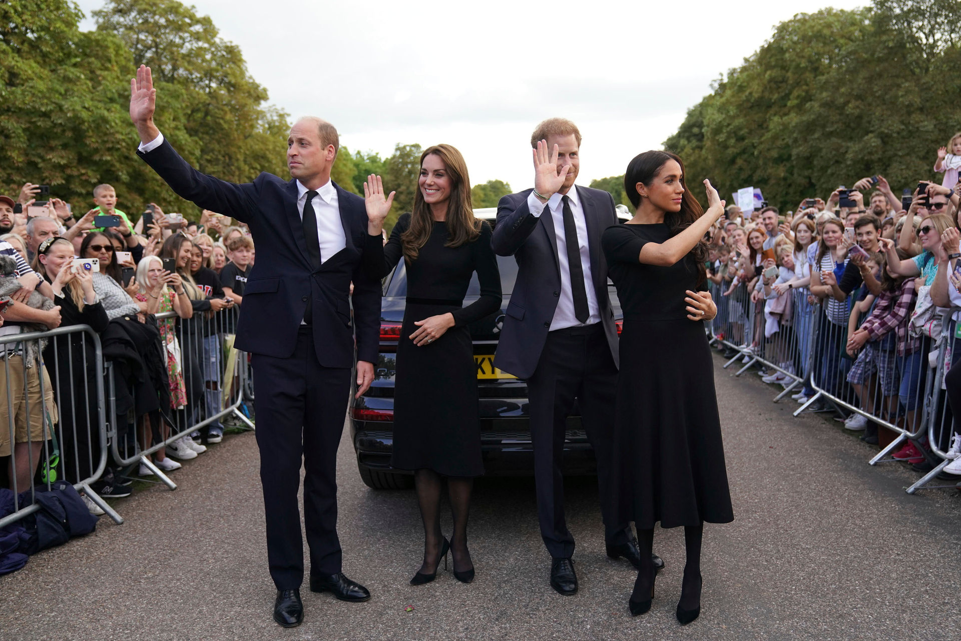 Harry and Meghan reunited with the Royal family during the Queen's funeral. Photo / AP