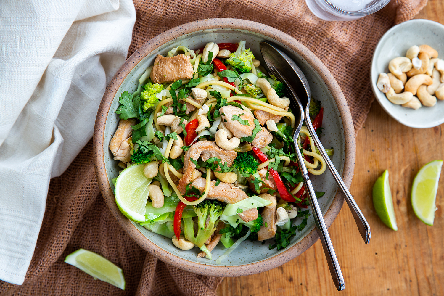 Try this noodle stir-fry for a healthy, no-fuss meal. Photo / Babiche Martens