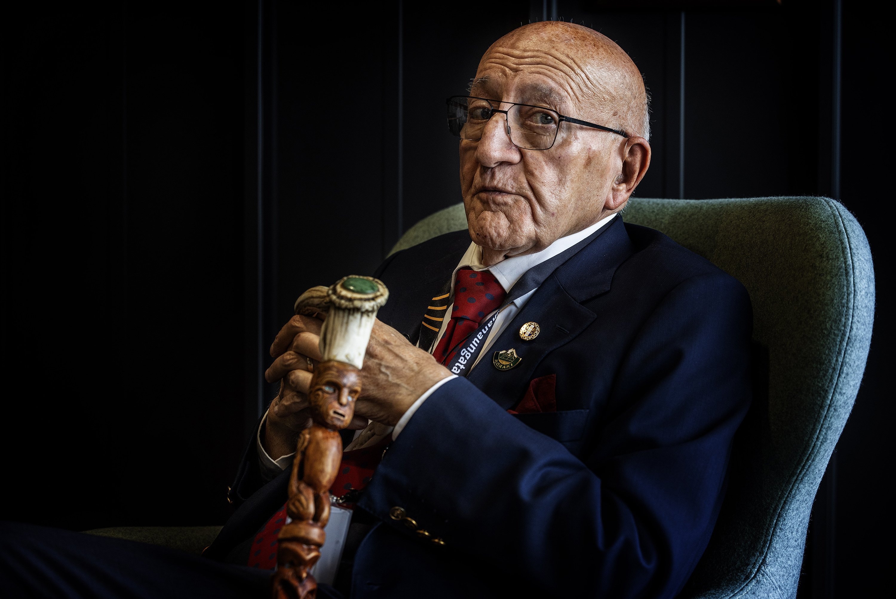 Tā Tipene O'Regan pictured at the Ngāi Tahu Archive in Christchurch. Photo / Mike Scott