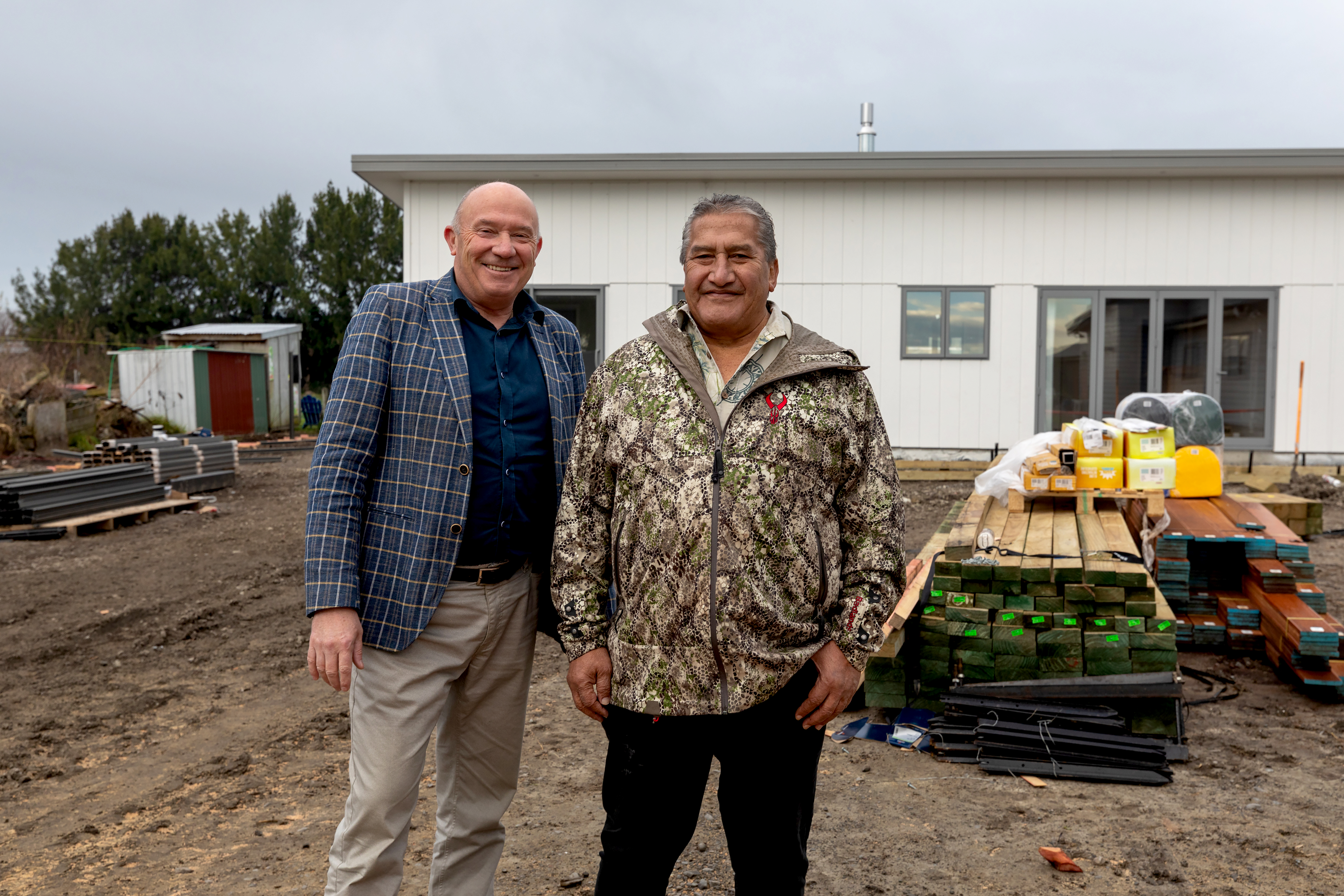 Hastings District Council chief executive Nigel Bickle, left, and former Ngāti Kahungunu chair Ngahiwi Tomoana. Photo / Stephen Robinson