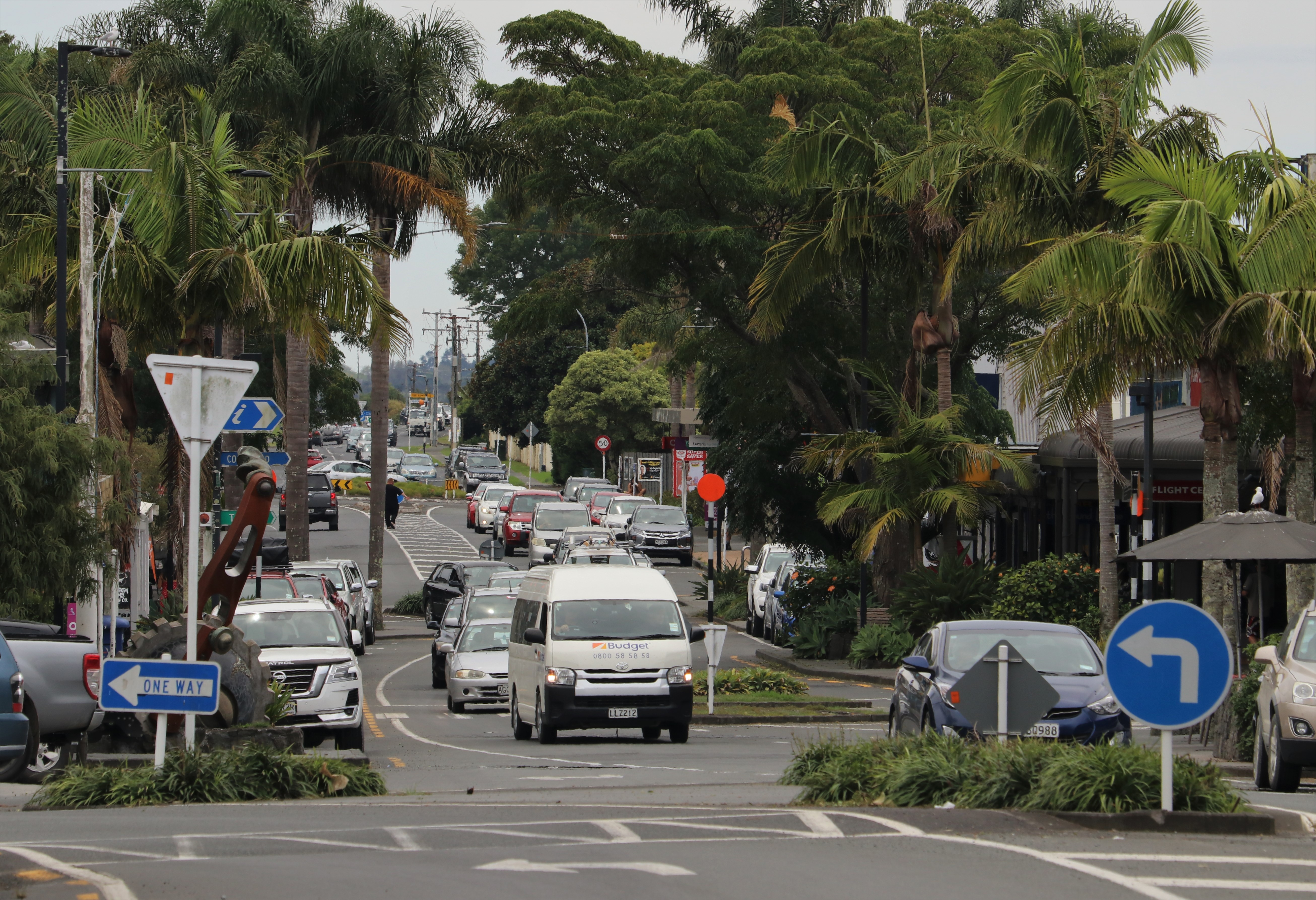 Kerikeri’s main streets are packed with vehicles during the day, something a concerned Kerikeri resident warned almost 50 years ago would take away the town’s 
