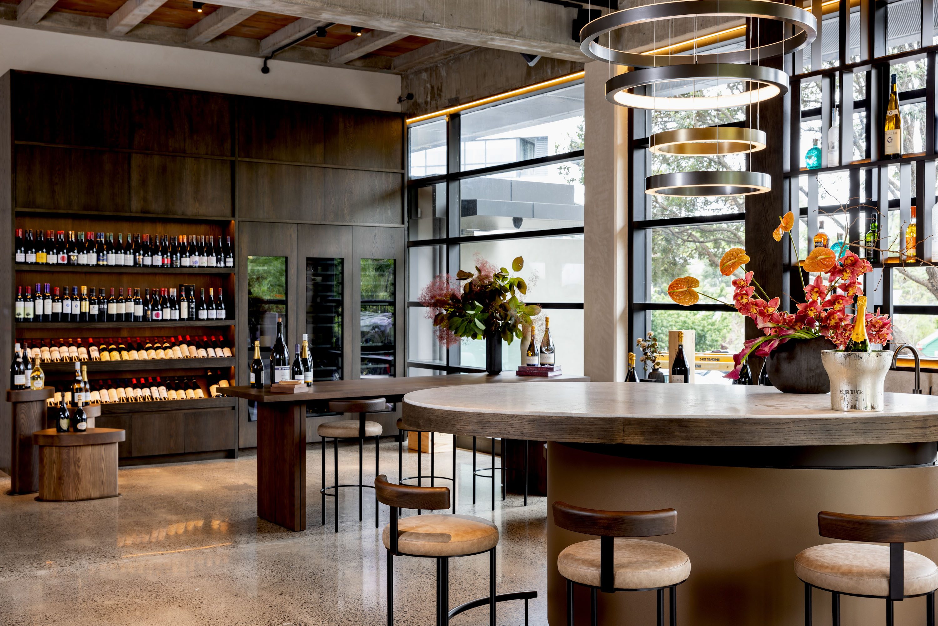 The bar and retail space in The College Hill Wine Room. Photo / Babiche Martens