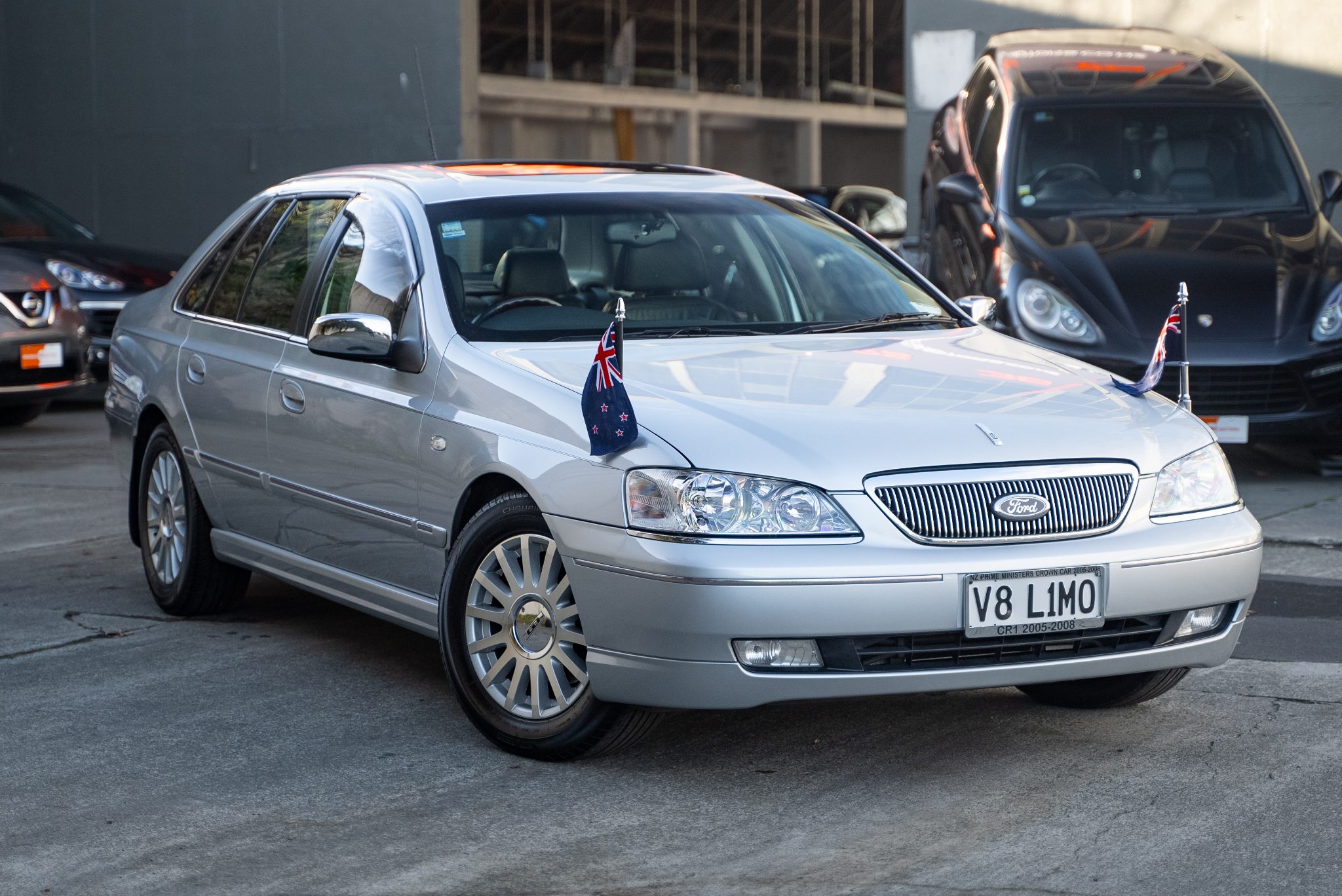 This Ford LTD V8 Crown Limousine was used to drive around former Prime Minister Helen Clark. Photo / Wholesale Motors