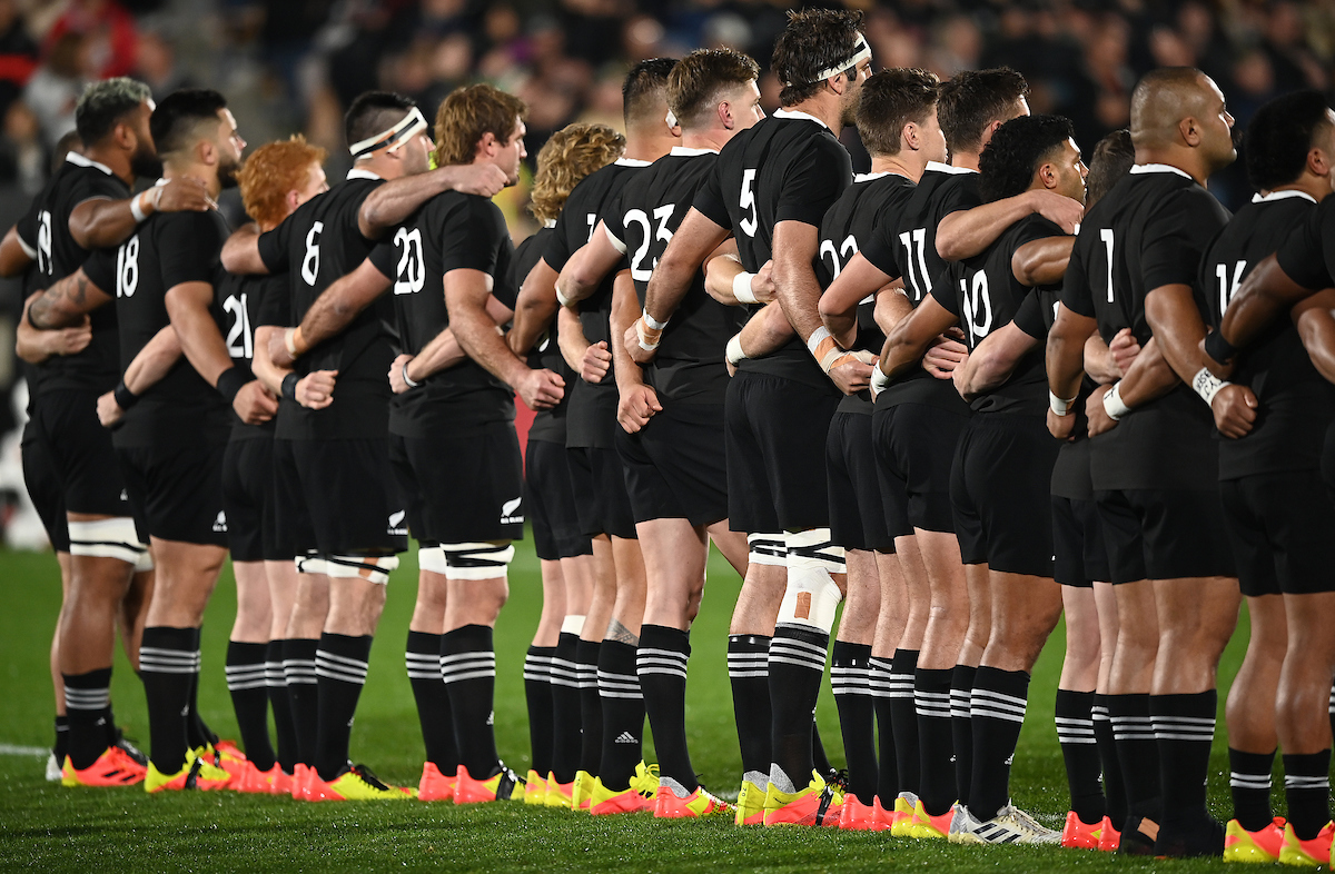 The All Blacks could have Ineos sponsorship on their shorts. Photo / Photosport