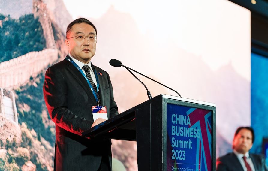 Ambassador Wang Xiaolong addresses this year’s China Business Summit.